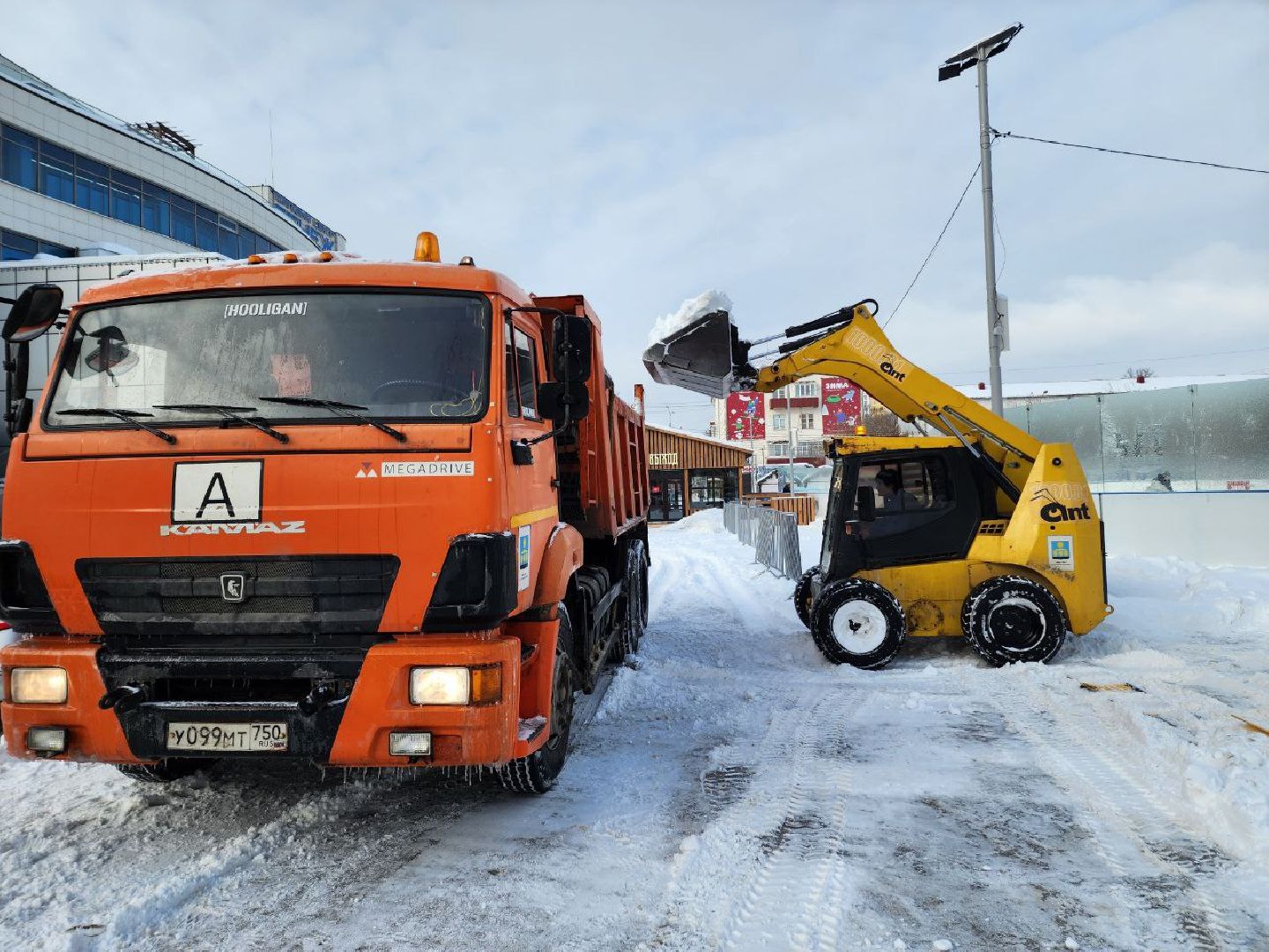 Солнечногорск, уборка дорог, снег и наледь, Техника, ледяной дождь,