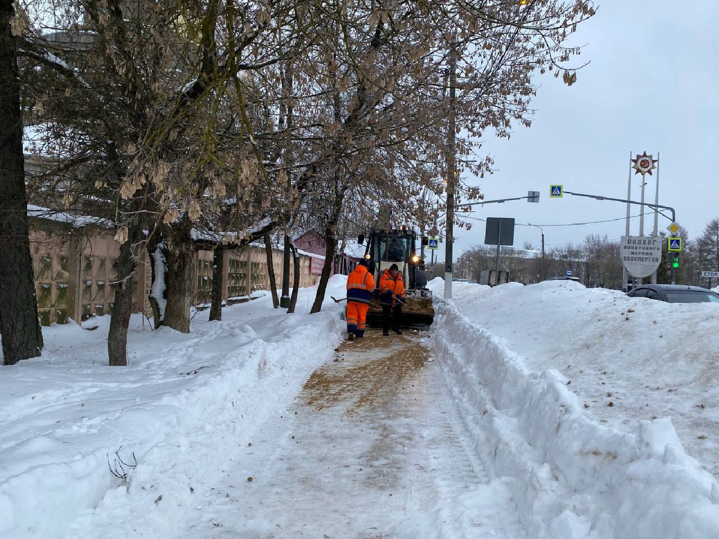 чехов, благоустойство, мосавтодор, обработка дорог, наледь,