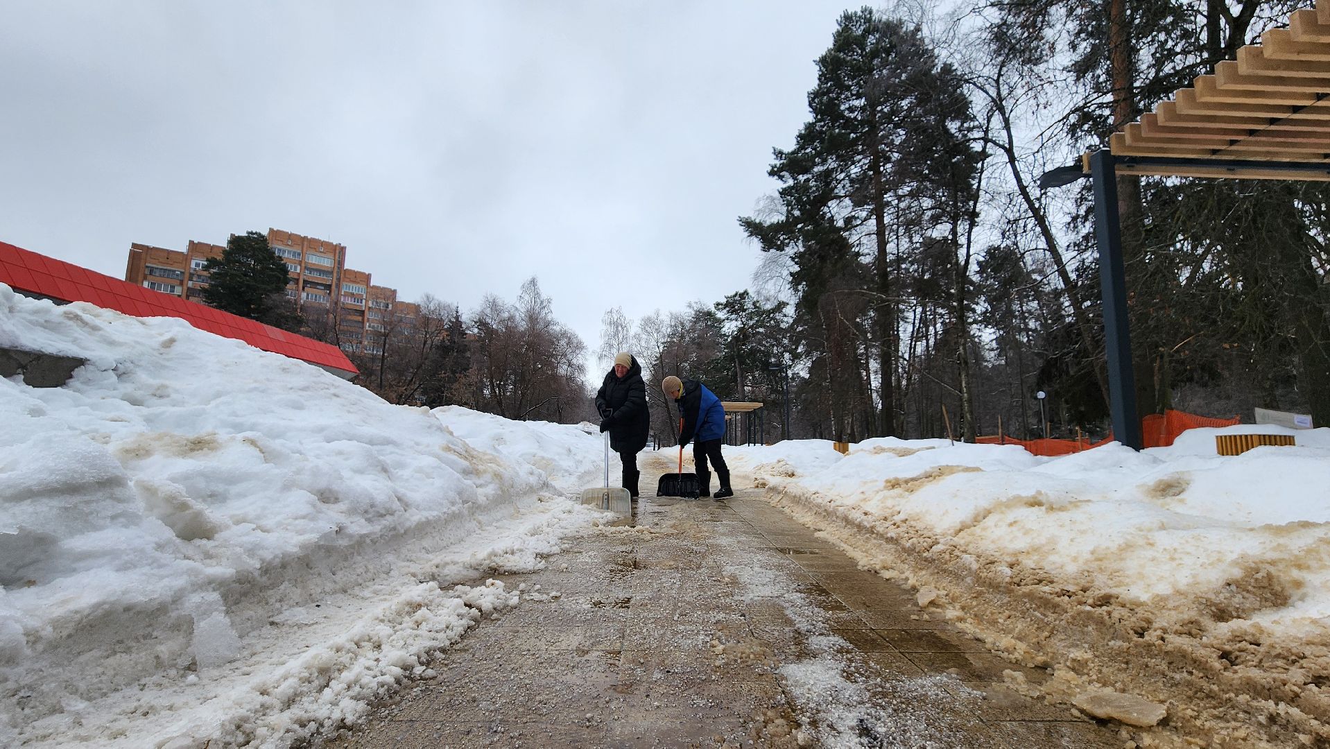 ледяной дождь, снегопады, уборка города, осадки, протвино, благоуйстройство,
