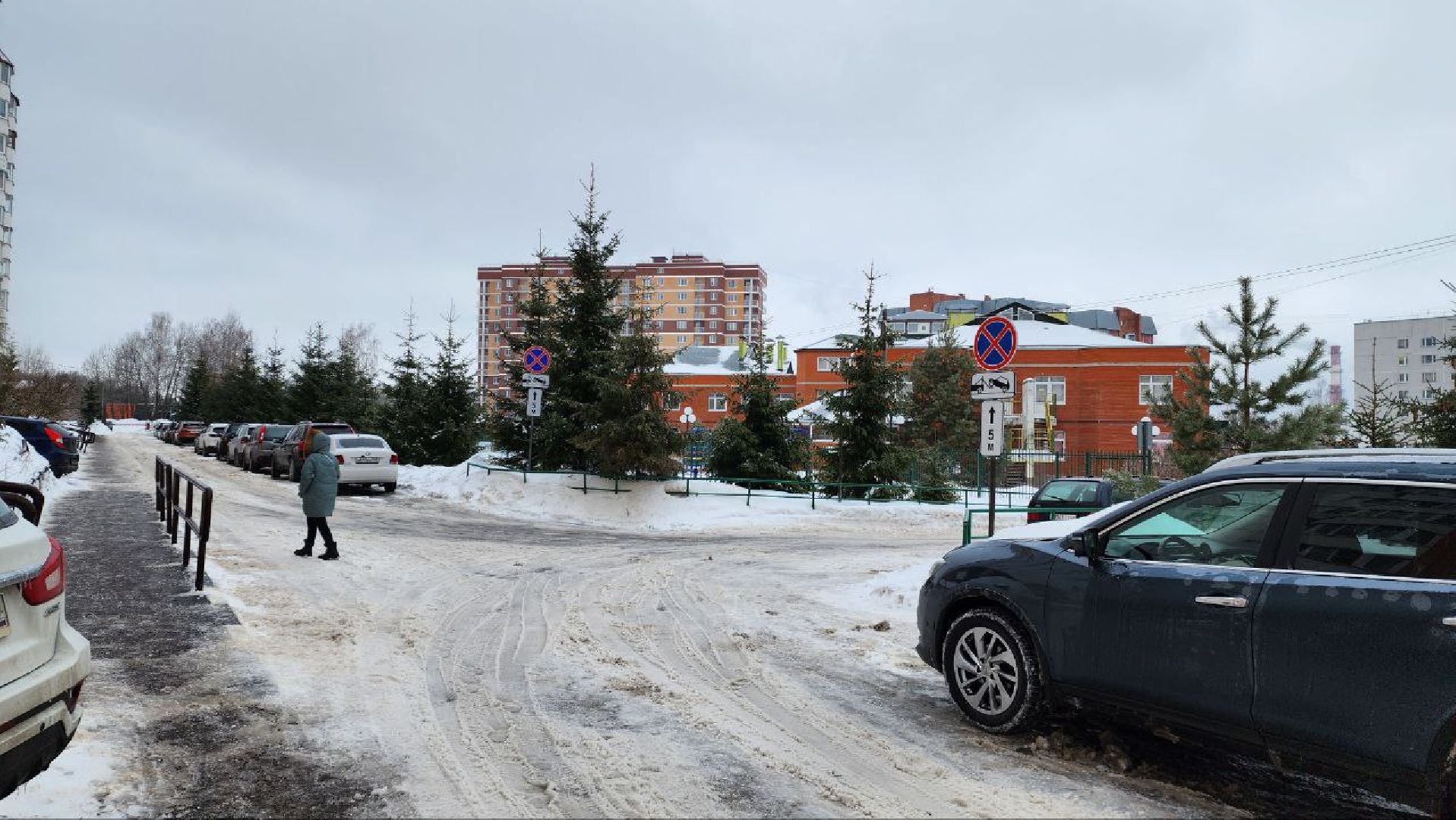 пущино, знаки запрета парковки,