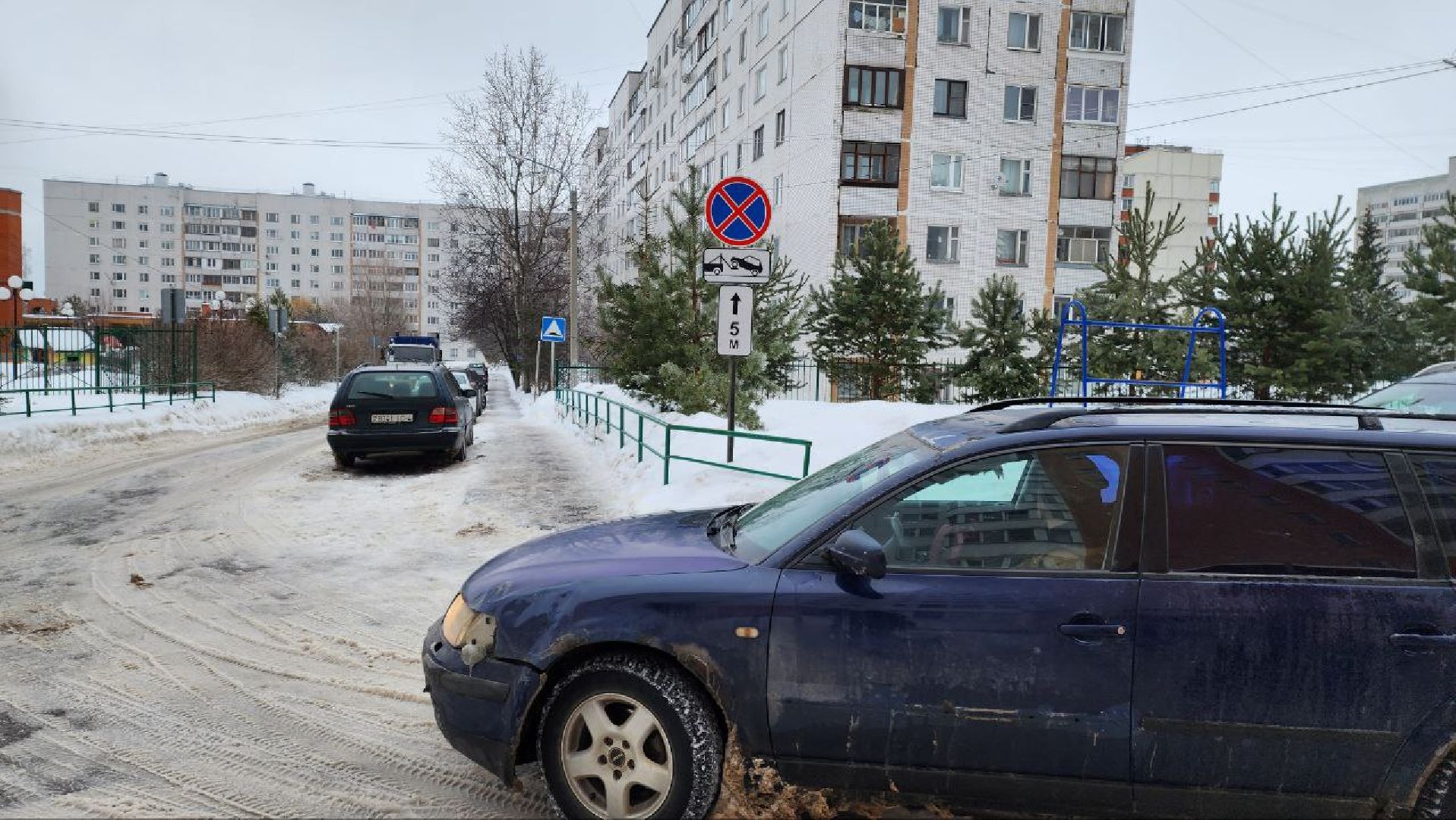 пущино, знаки запрета парковки,