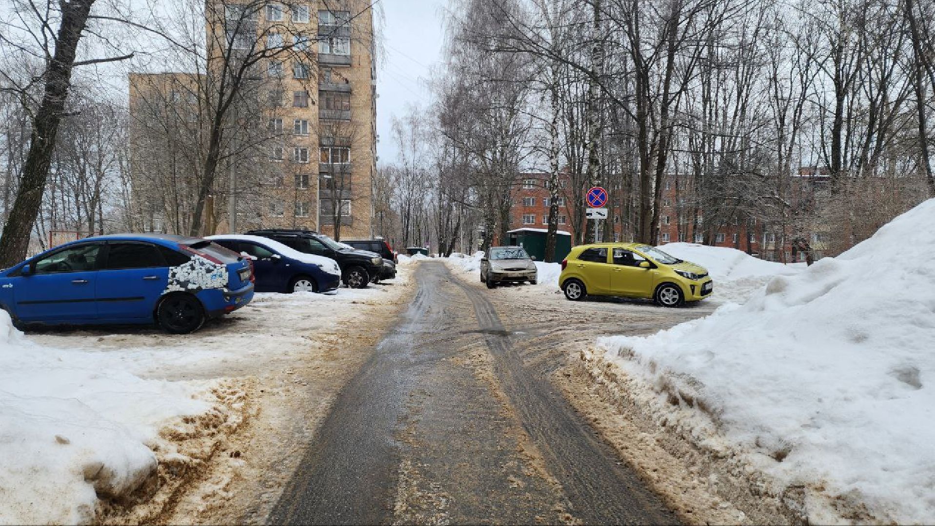 пущино, знаки запрета парковки,