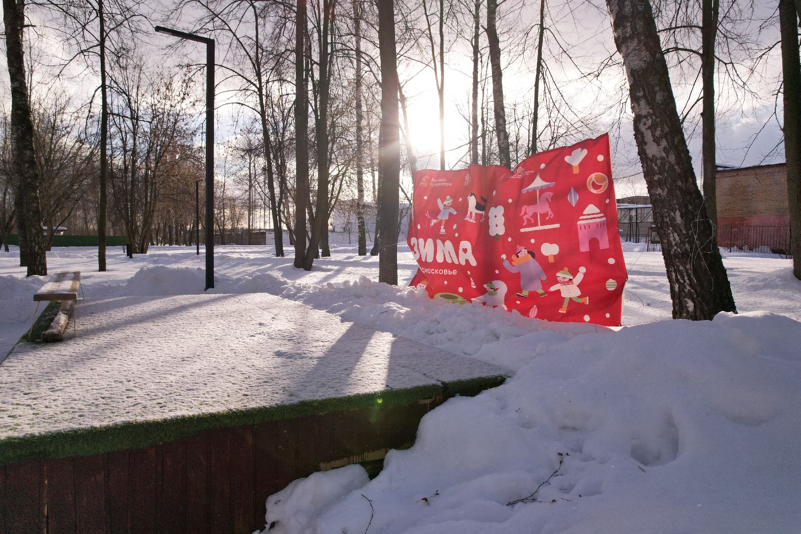 видео с коптера, парк,