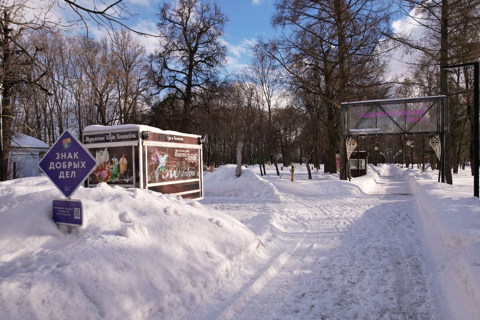 видео с коптера, парк,