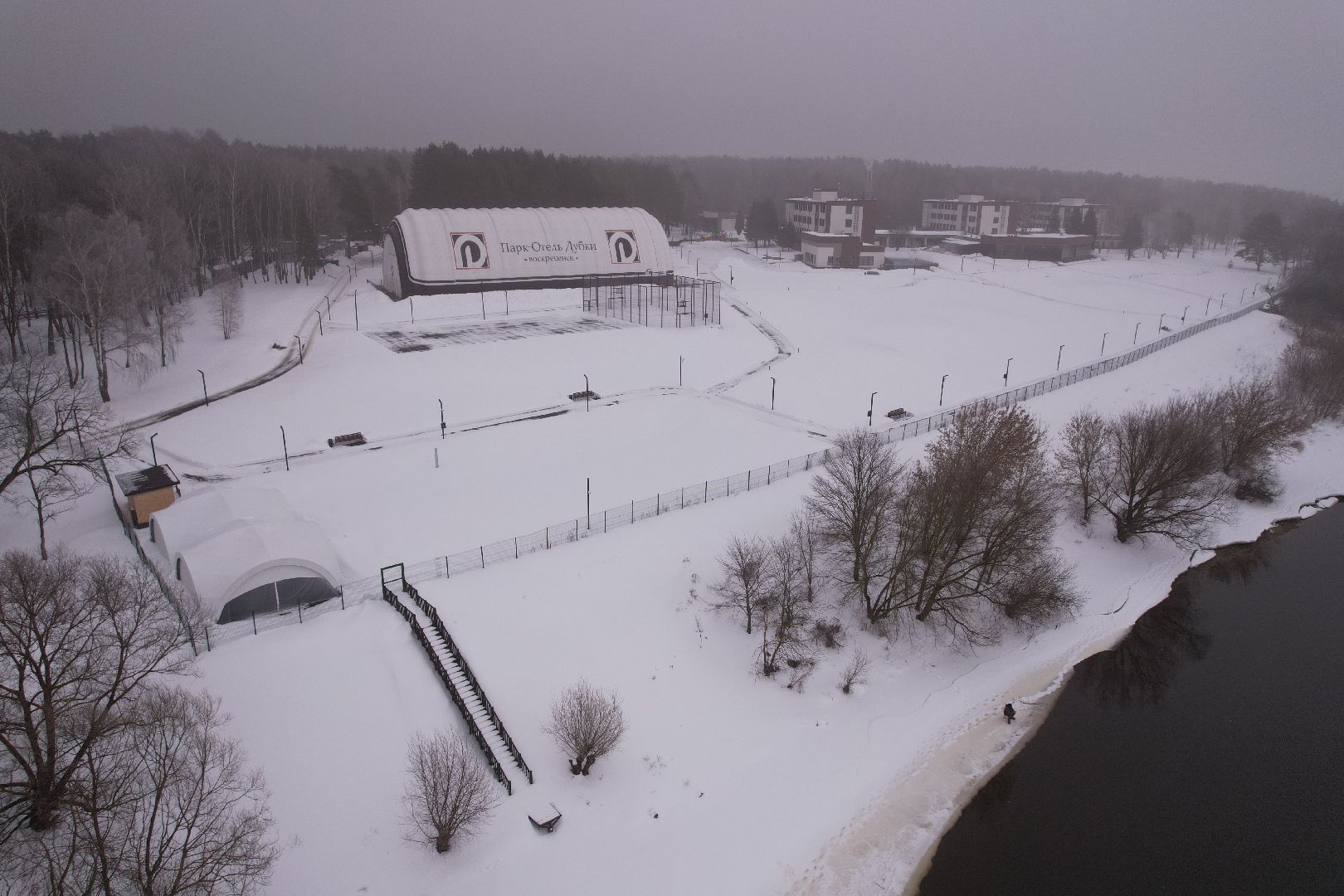 видео с коптера, отель, воскресенск,