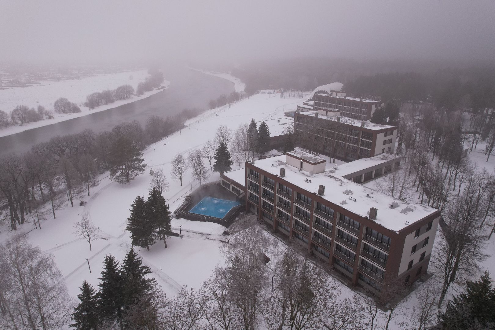 видео с коптера, отель, воскресенск,