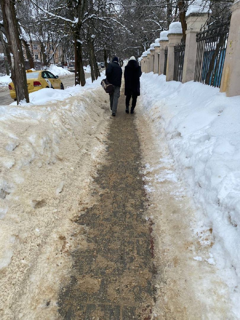 чехов, благоустройство, гололед, обработка дорог, пешеходная зона,