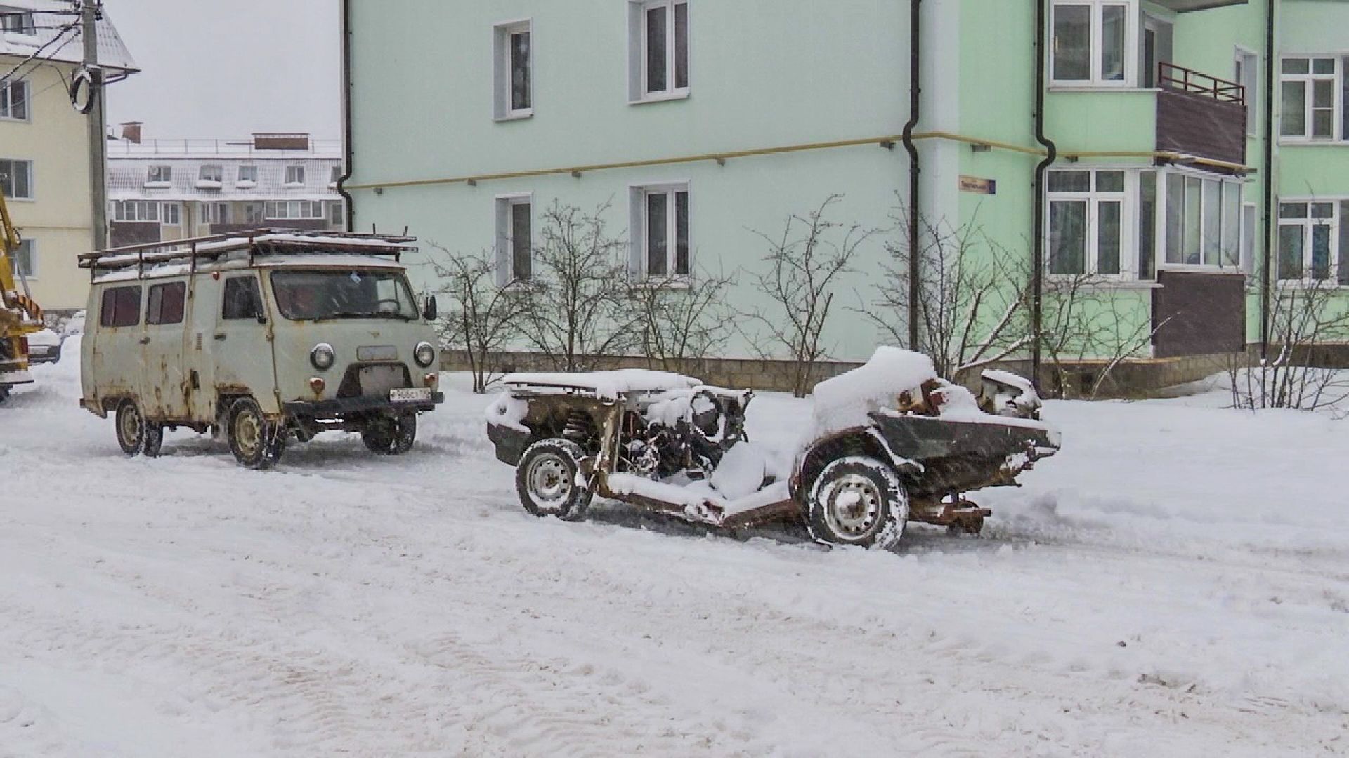 Клин, общество, транспорт, авто, снег, уборка снега,