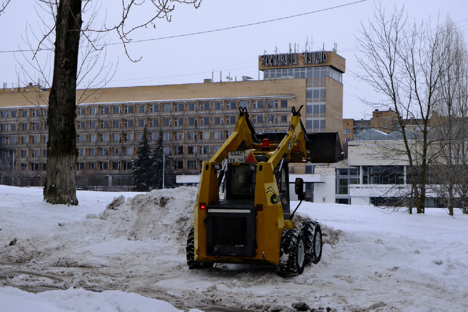 пущино, уборка, снег, снегопад,