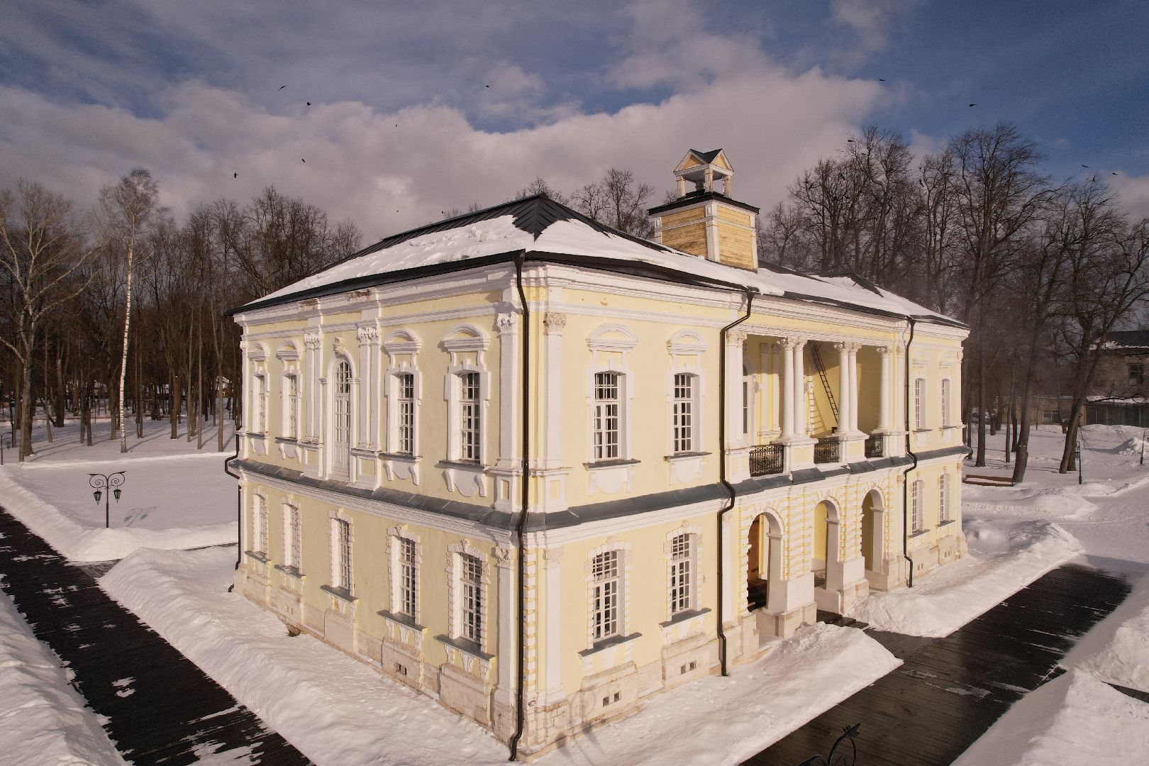 видео с коптера, лосино-петровский, культура, усадьба,