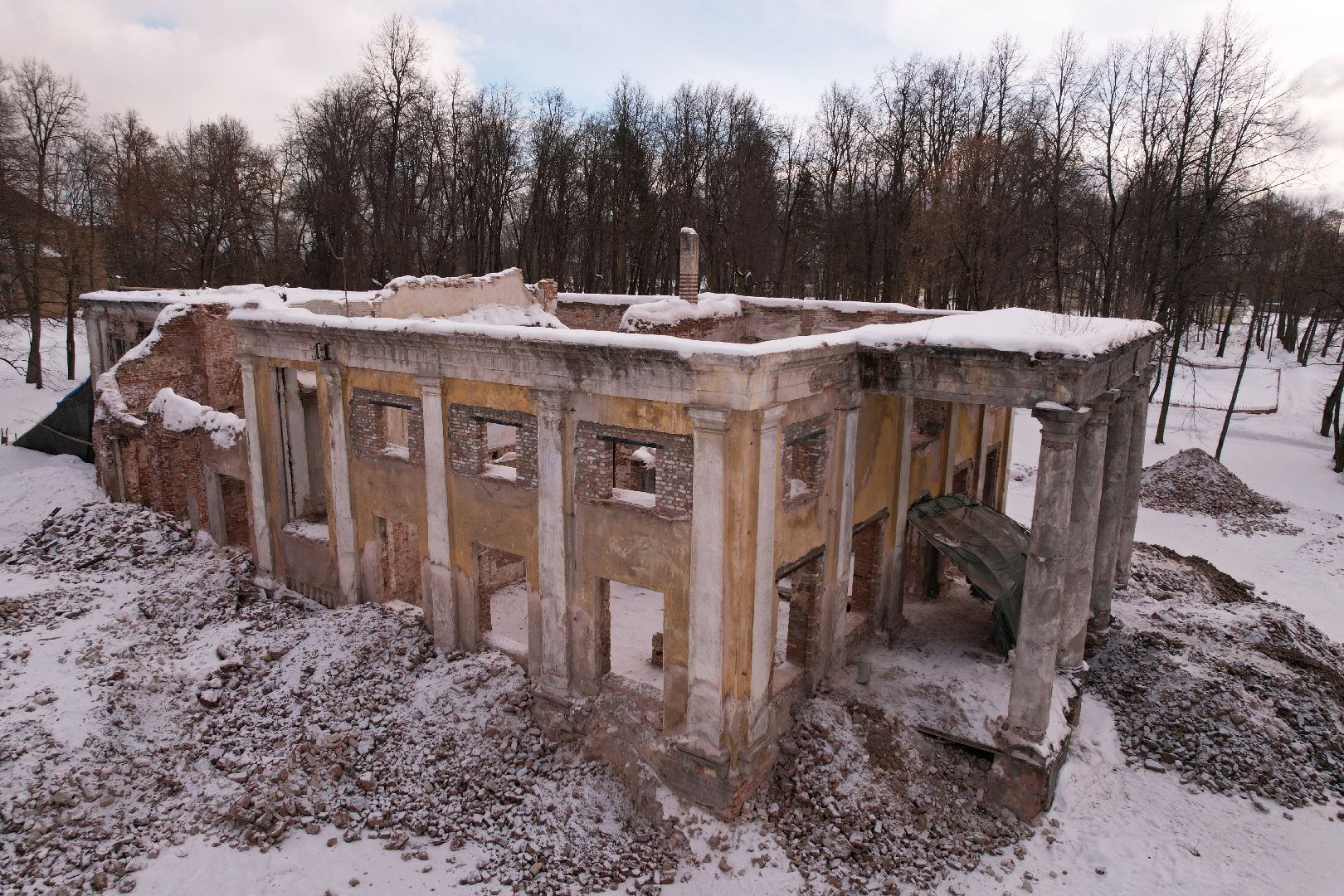 видео с коптера, лосино-петровский, культура, усадьба,