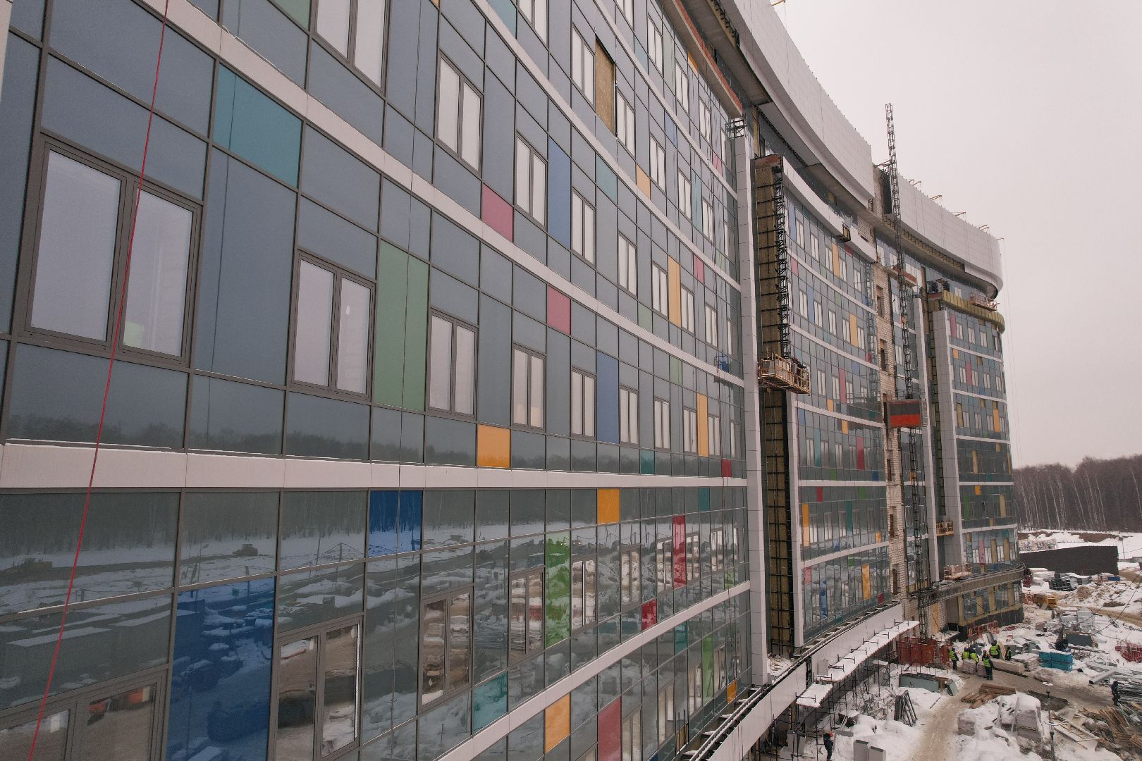 видео с коптера, красногорск, дороги, строительство,