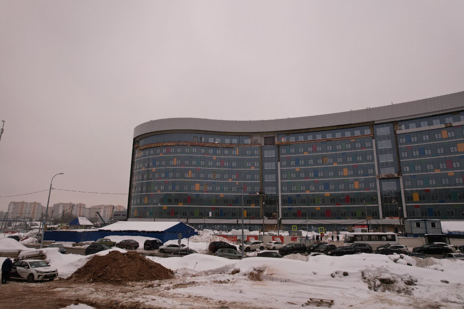 видео с коптера, красногорск, дороги, строительство,