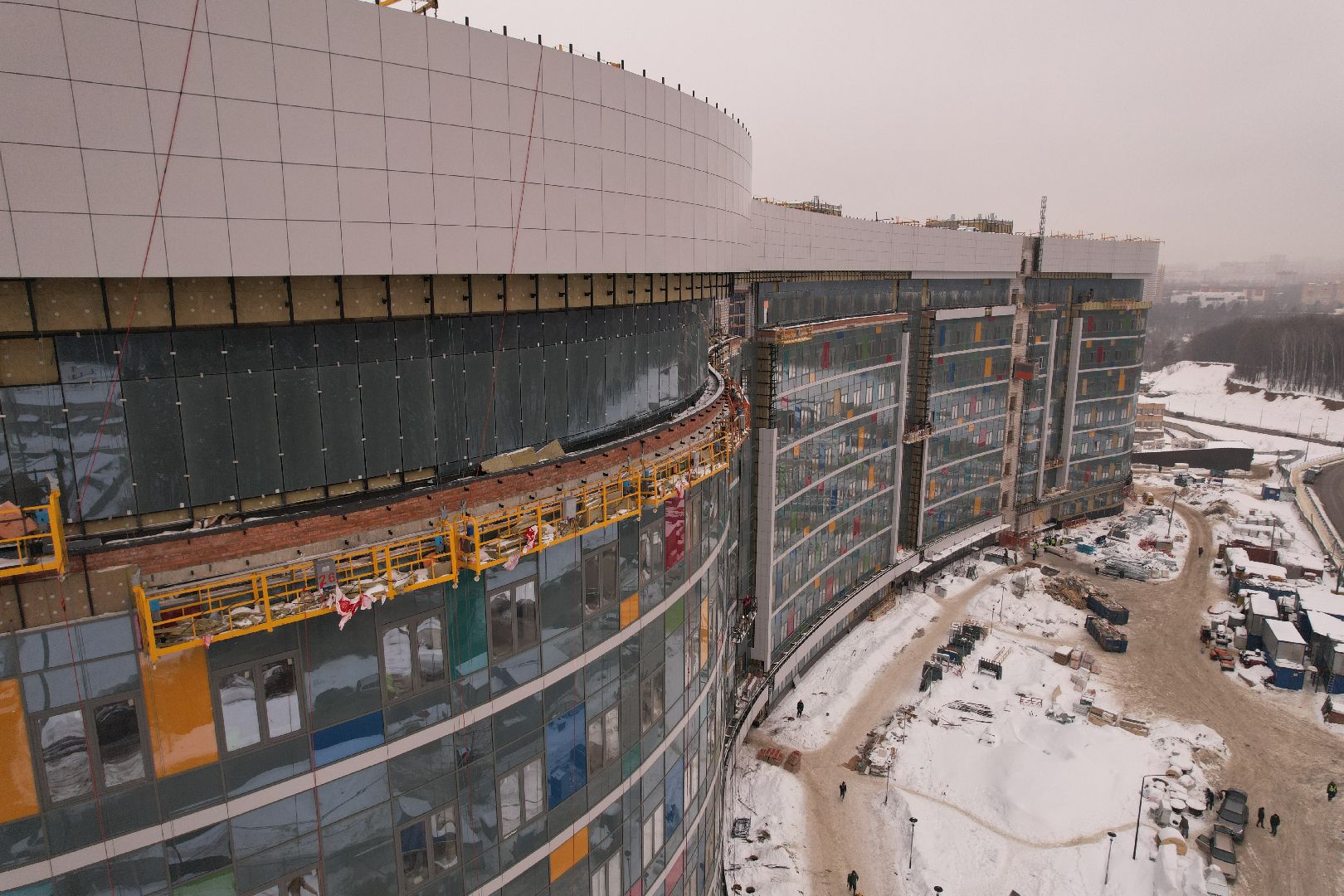 видео с коптера, красногорск, дороги, строительство,