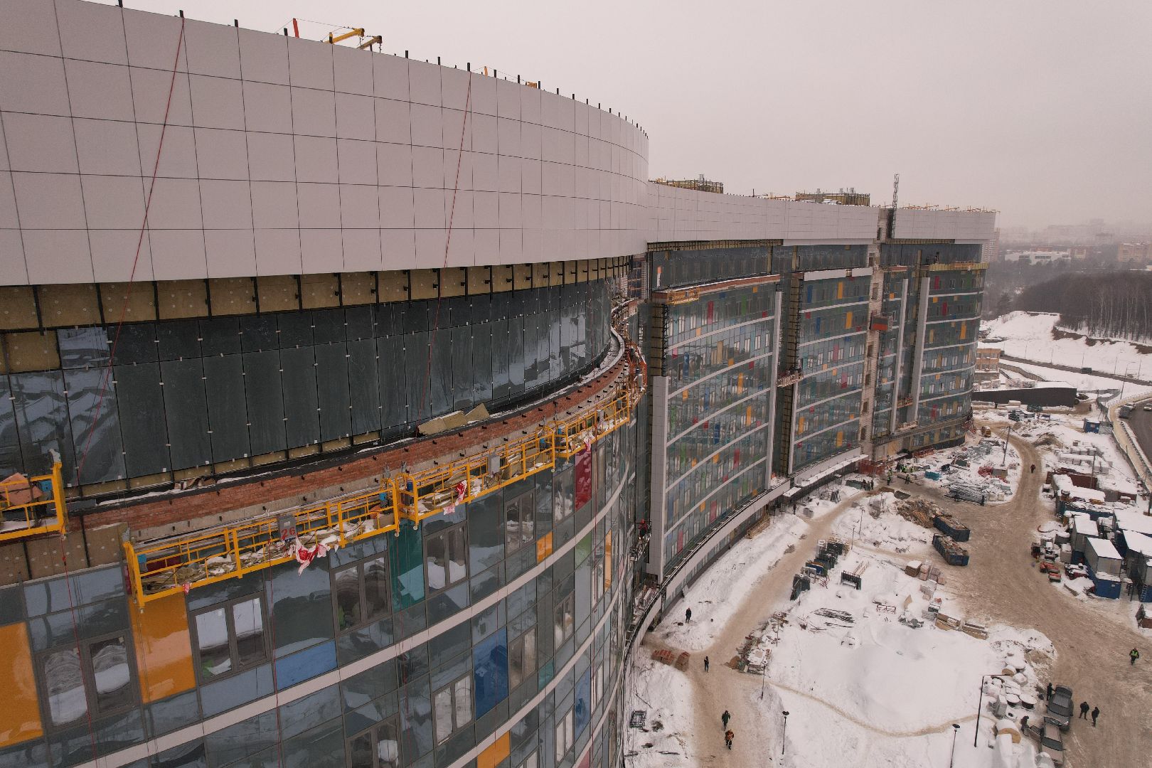 видео с коптера, красногорск, дороги, строительство,