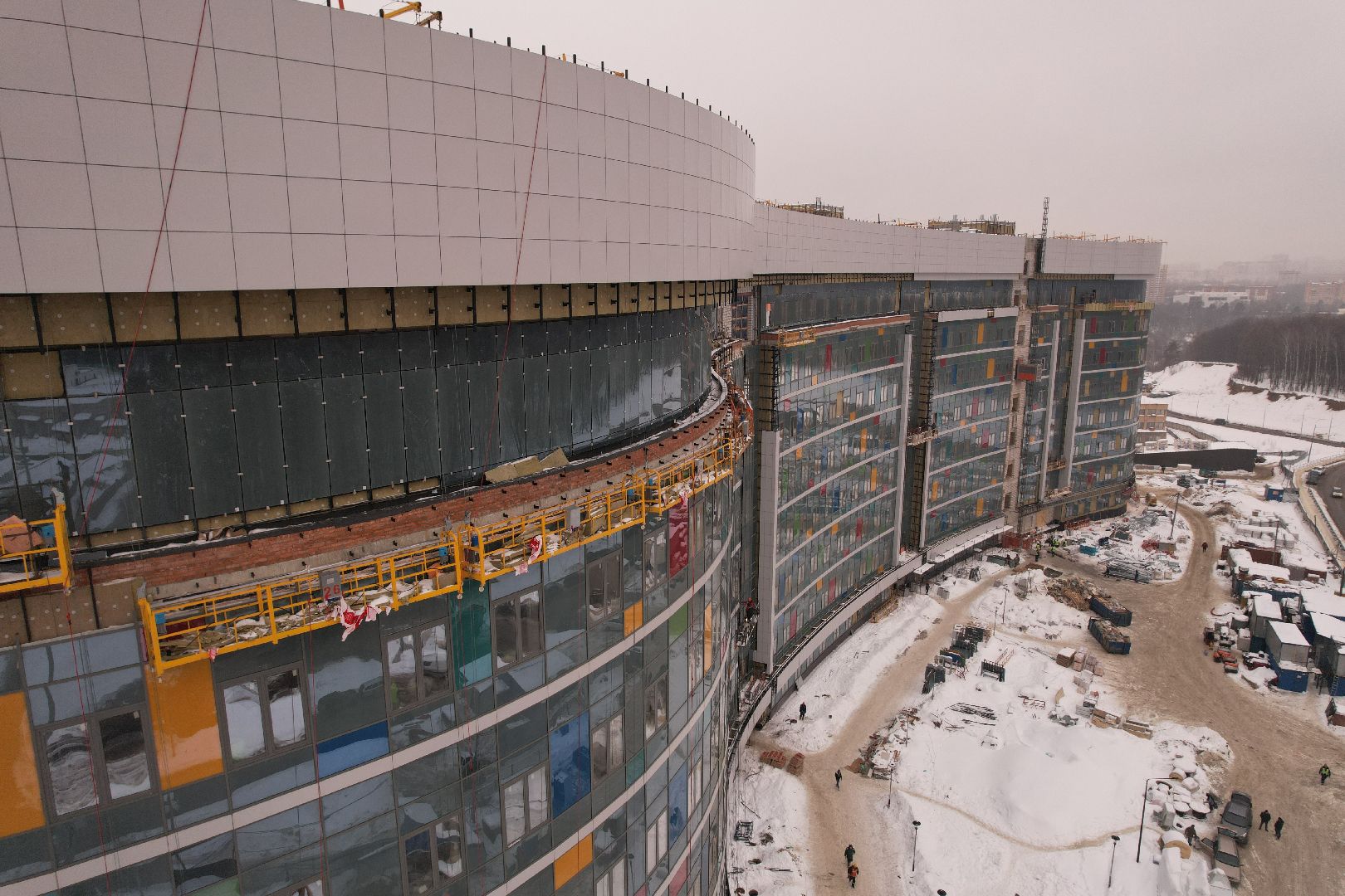 видео с коптера, красногорск, дороги, строительство,