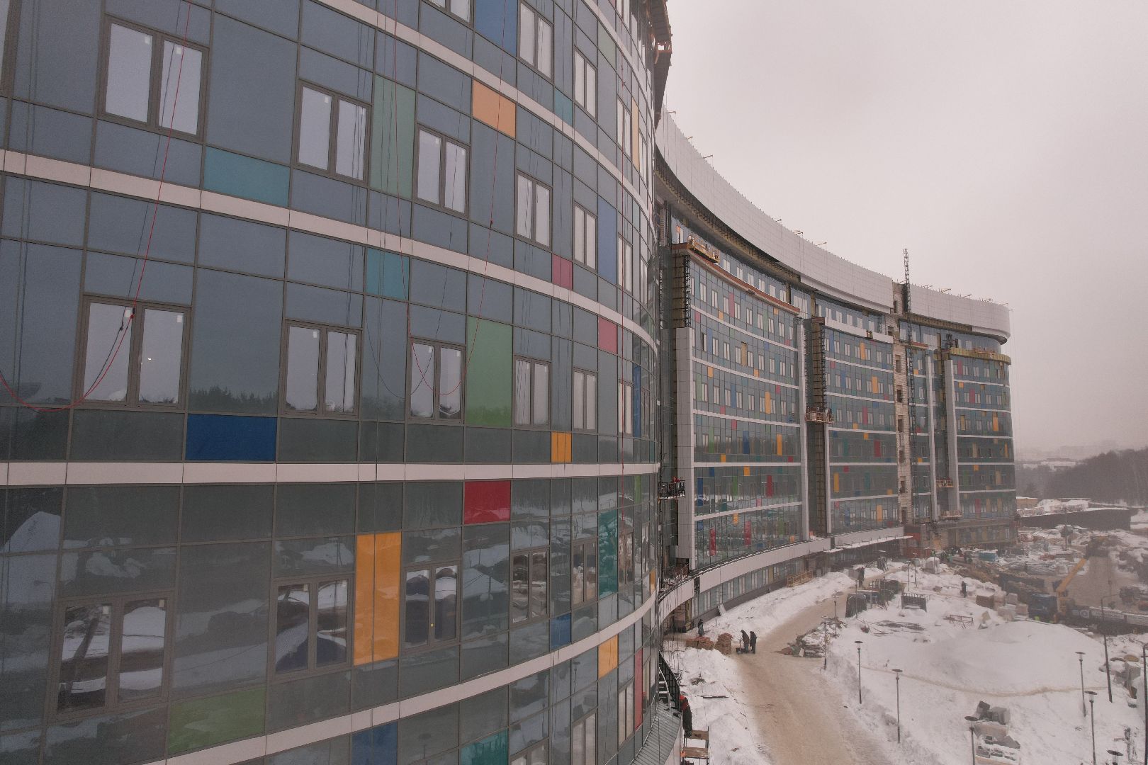 видео с коптера, красногорск, дороги, строительство,