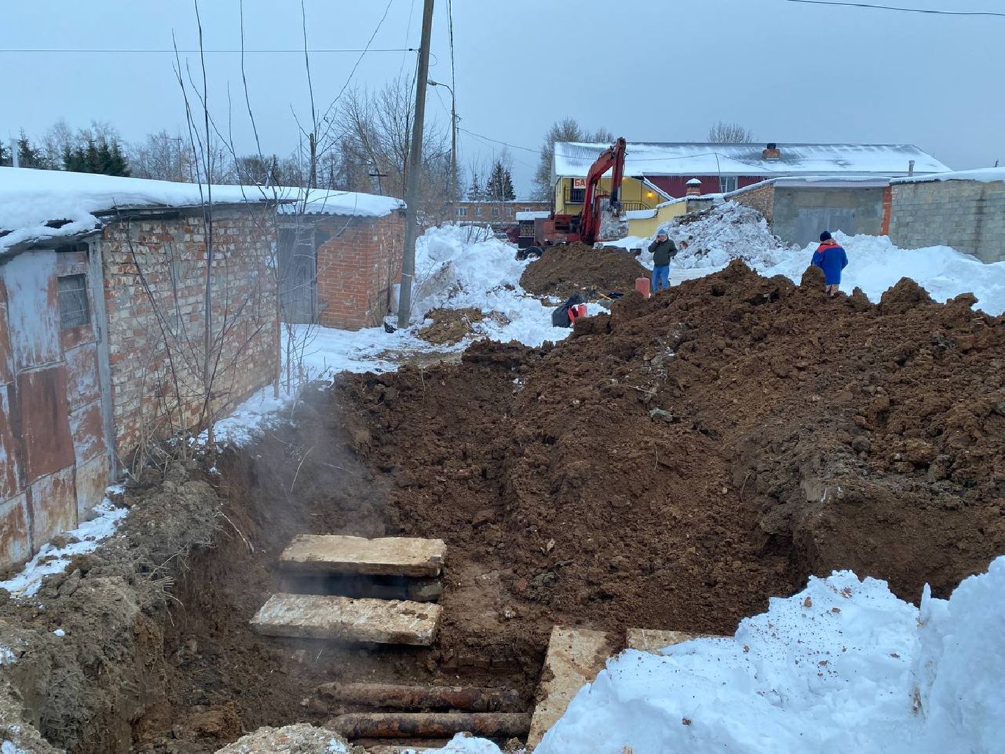 чехов, чп, жкх, утечка, теплотрасса, устранение коммунальной аварии,