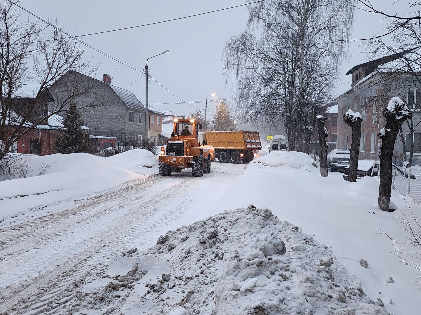 снег, снегопад, серпухов, улица рабочая, комбинат благоустройства,