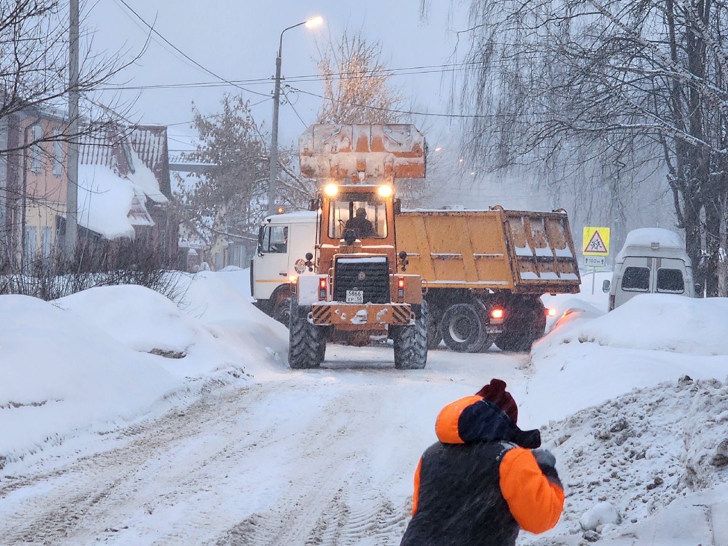 снег, снегопад, серпухов, улица рабочая, комбинат благоустройства,