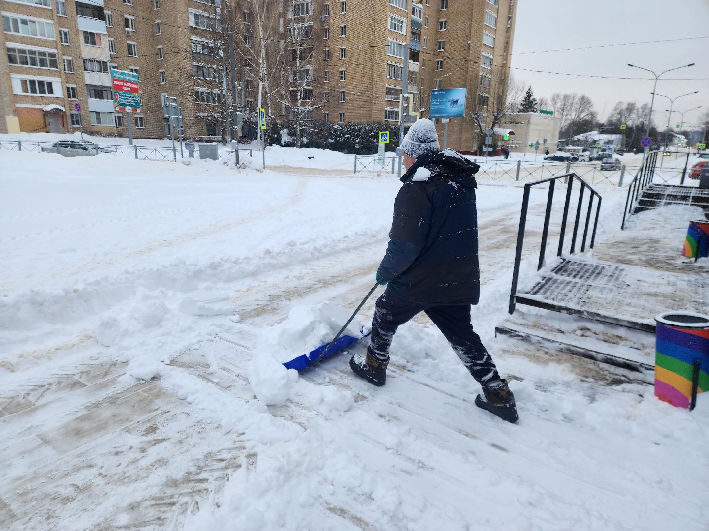 снегопад, уборка снега, коммунальная техника, коммунальщики, руза, рузский городской округ, московская область,