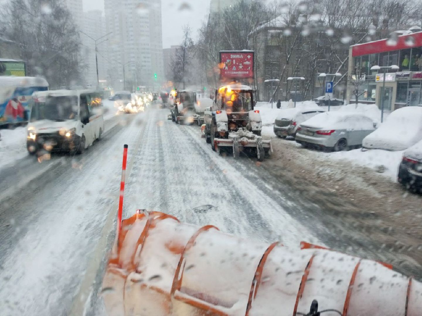 пушкино, снегопад, уборка снега, жкх,