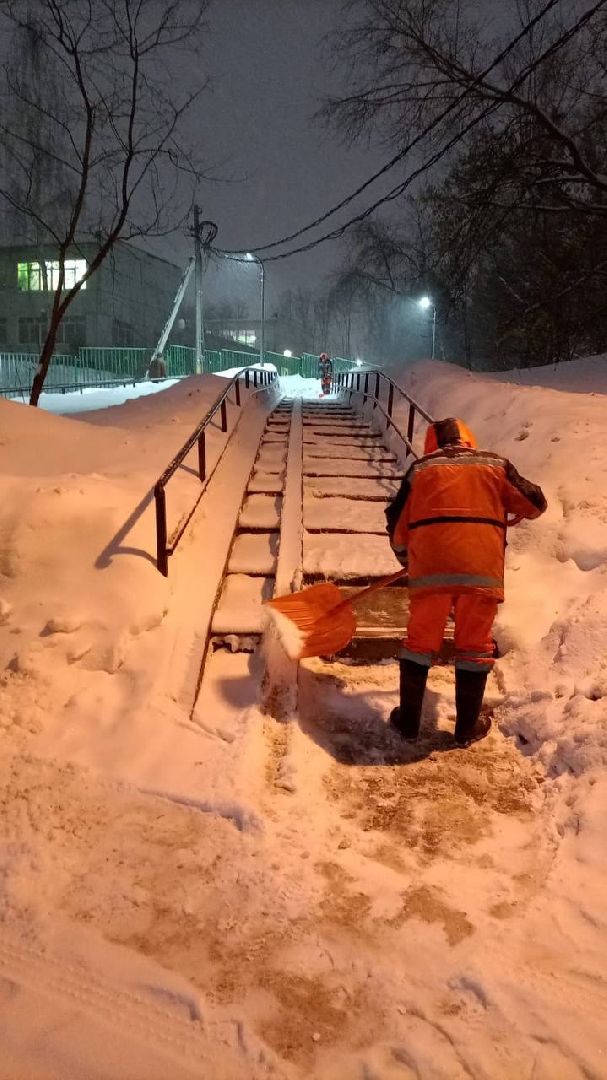 пушкино, снегопад, уборка снега, жкх,