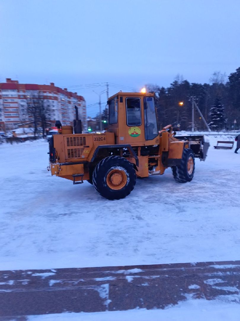красноармейск, г.о. пушкинский, снегопад, уборка общественных территорий,