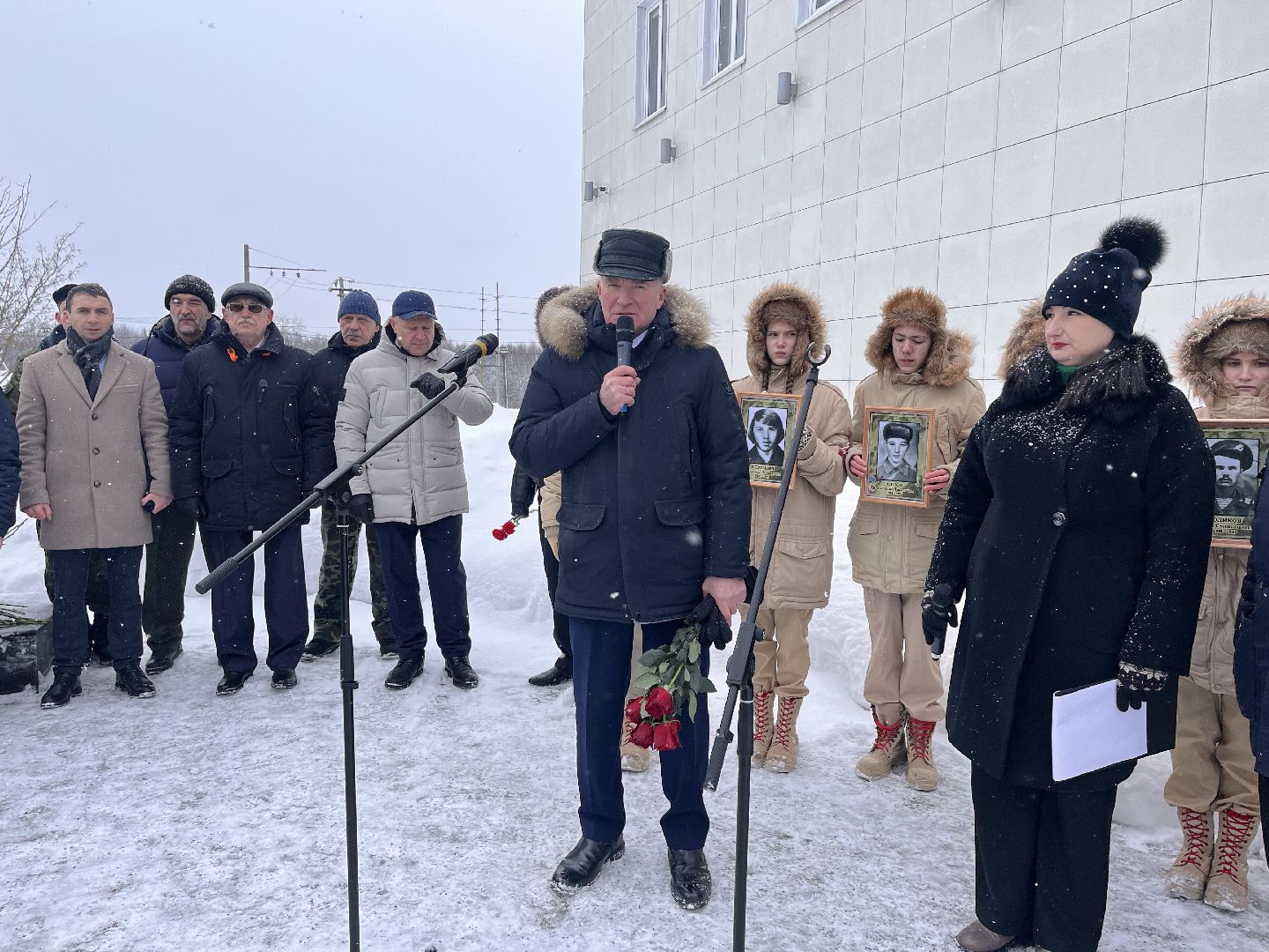 Шаховская, митинг, воины,