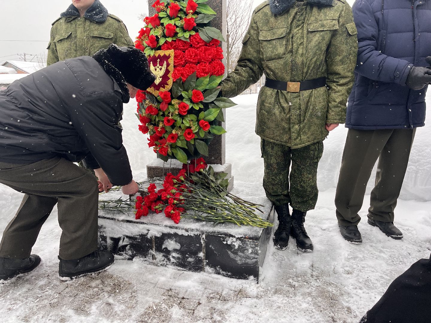 Шаховская, митинг, воины,