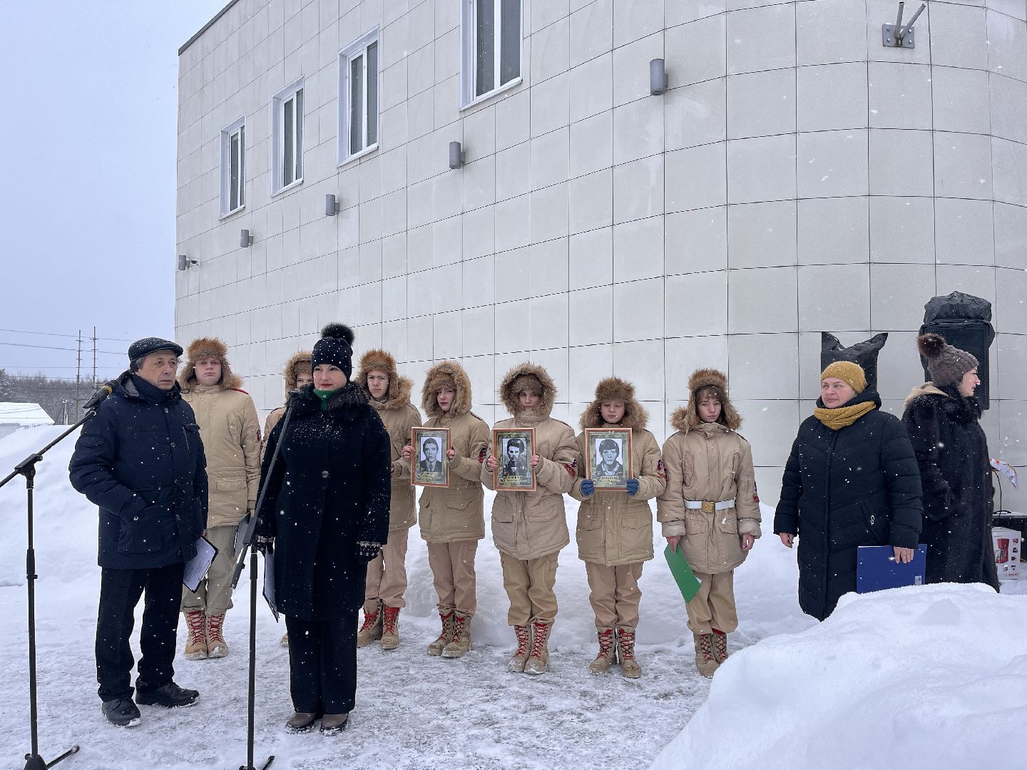 Шаховская, митинг, воины,