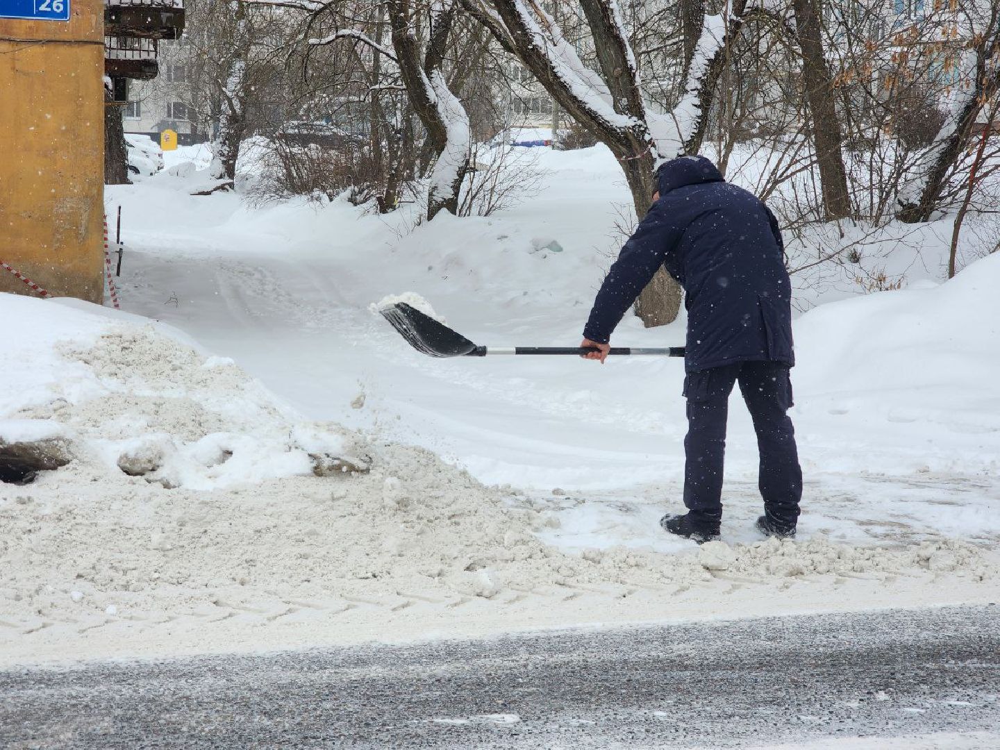 Солнечногорск, уборка территорий, уборка снега и наледи, Снегопад, коммунальная служба,