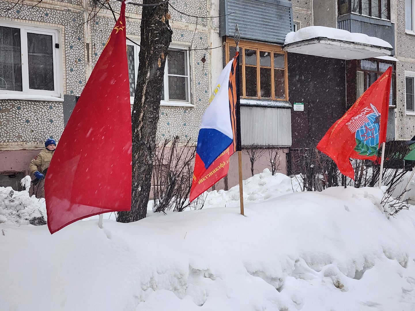 День памяти воинов-интернационалистов, вывод советских войск из Афганистана, возложение цветов, Старая Купавна, Богородский городской округ,