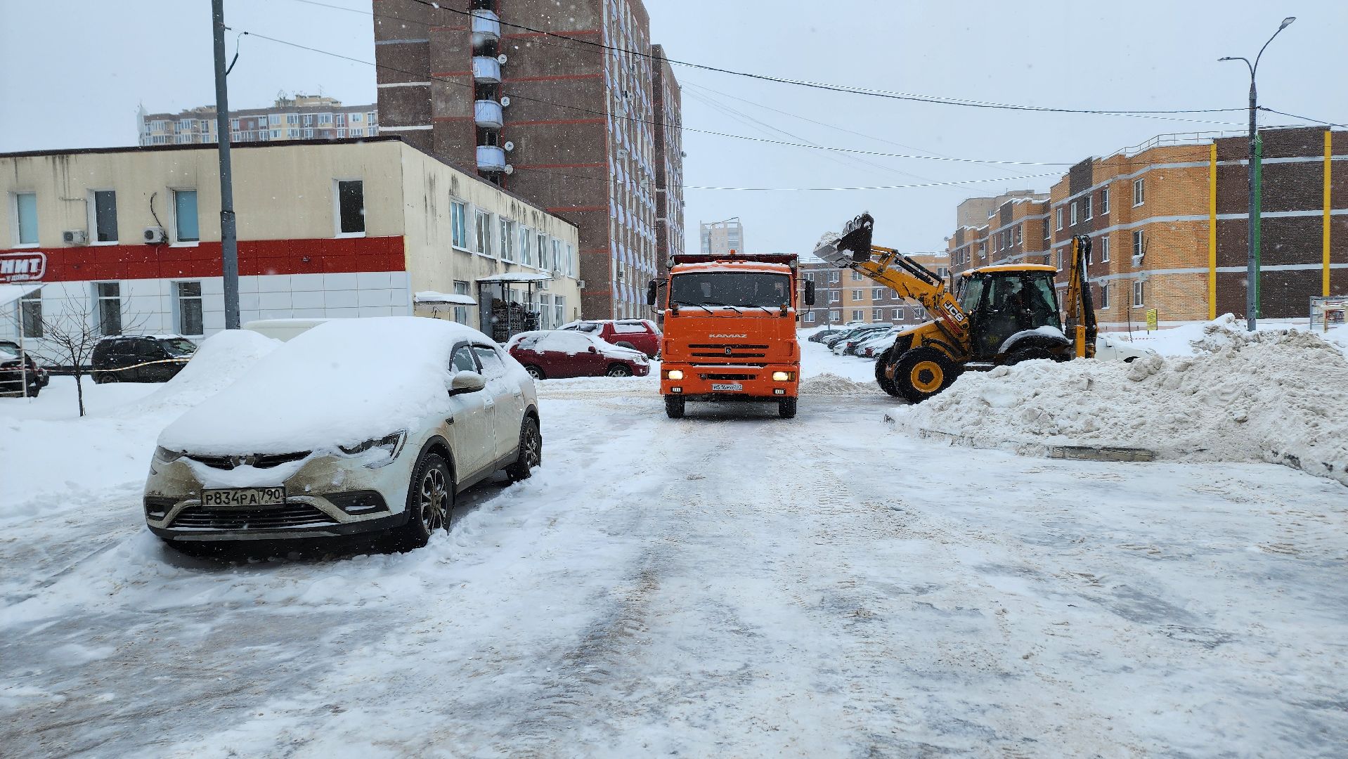 ступино, снегопад ступино, уборка снега ступино,