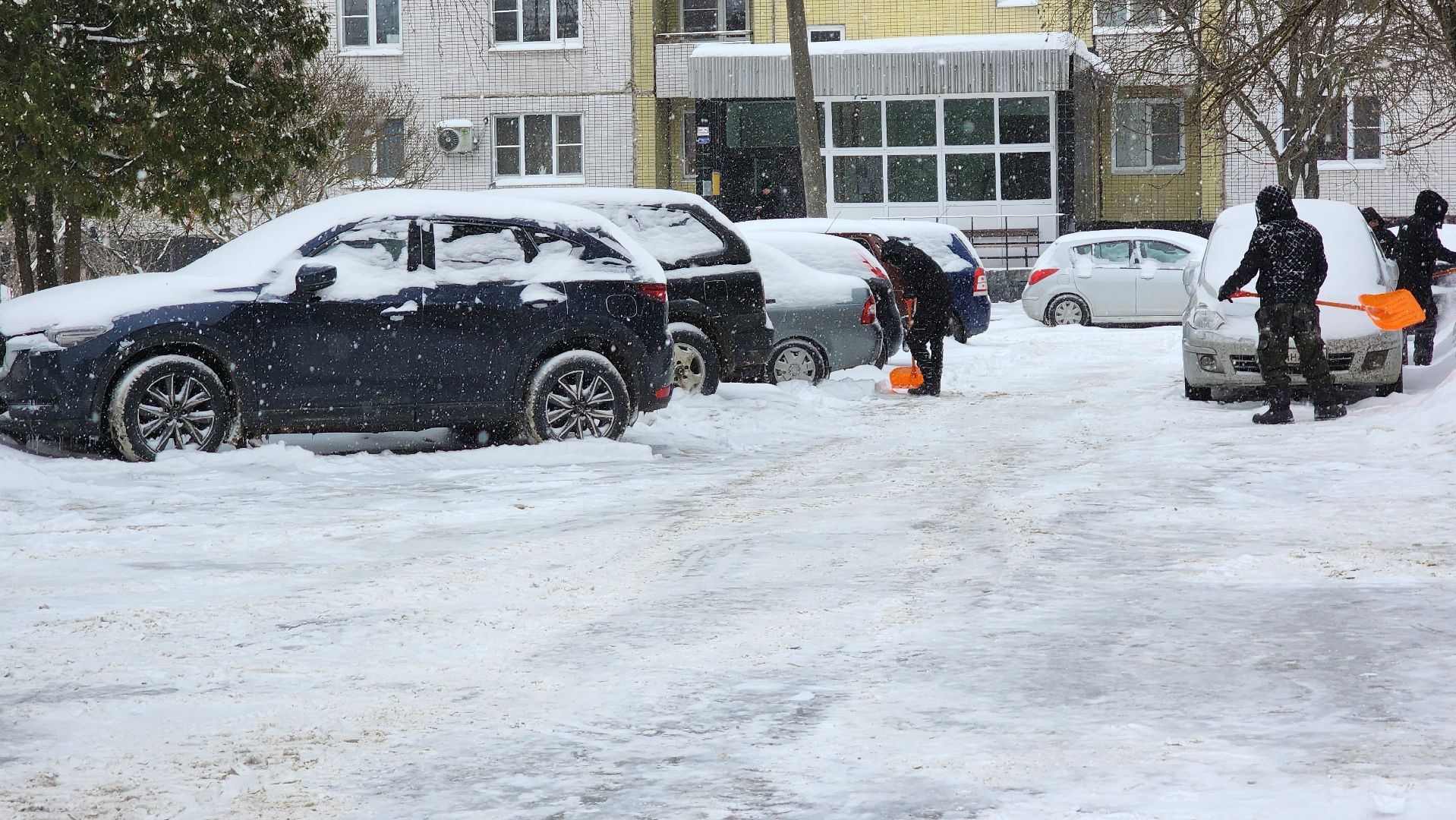 ступино, снегопад ступино, уборка снега ступино,