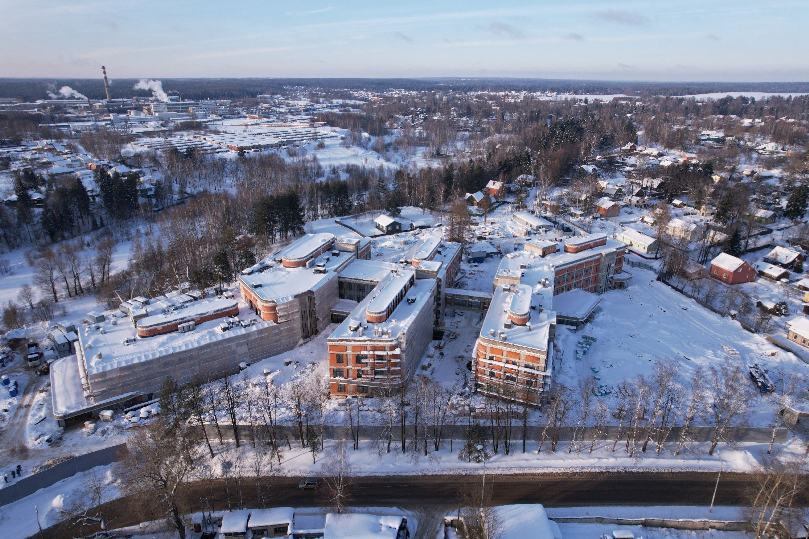 видео с коптера, больница,