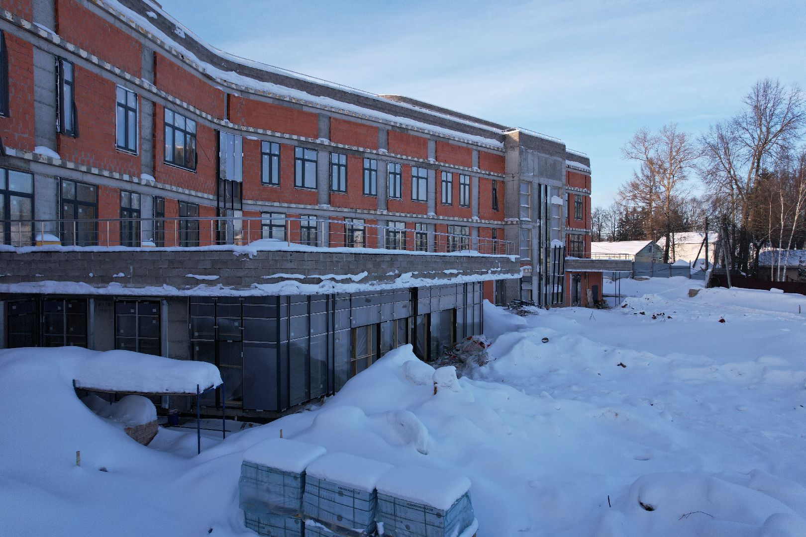 видео с коптера, больница,