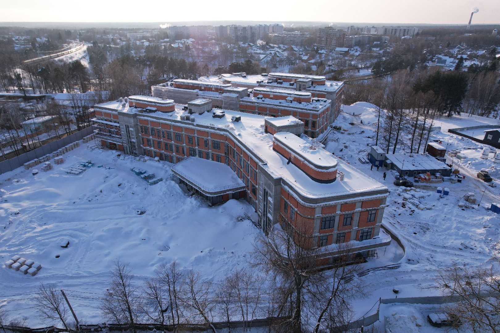 видео с коптера, больница,