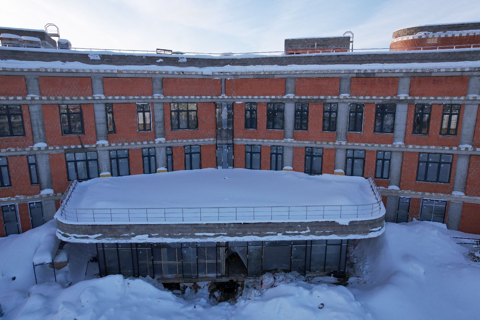 видео с коптера, больница,