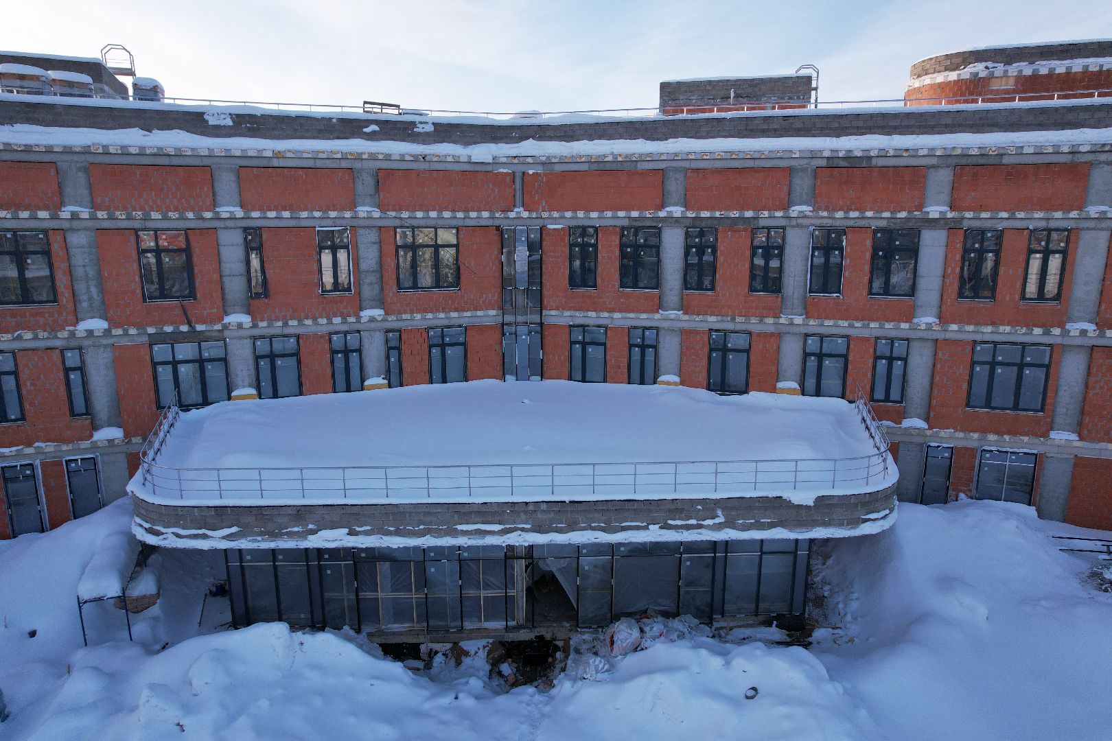 видео с коптера, больница,