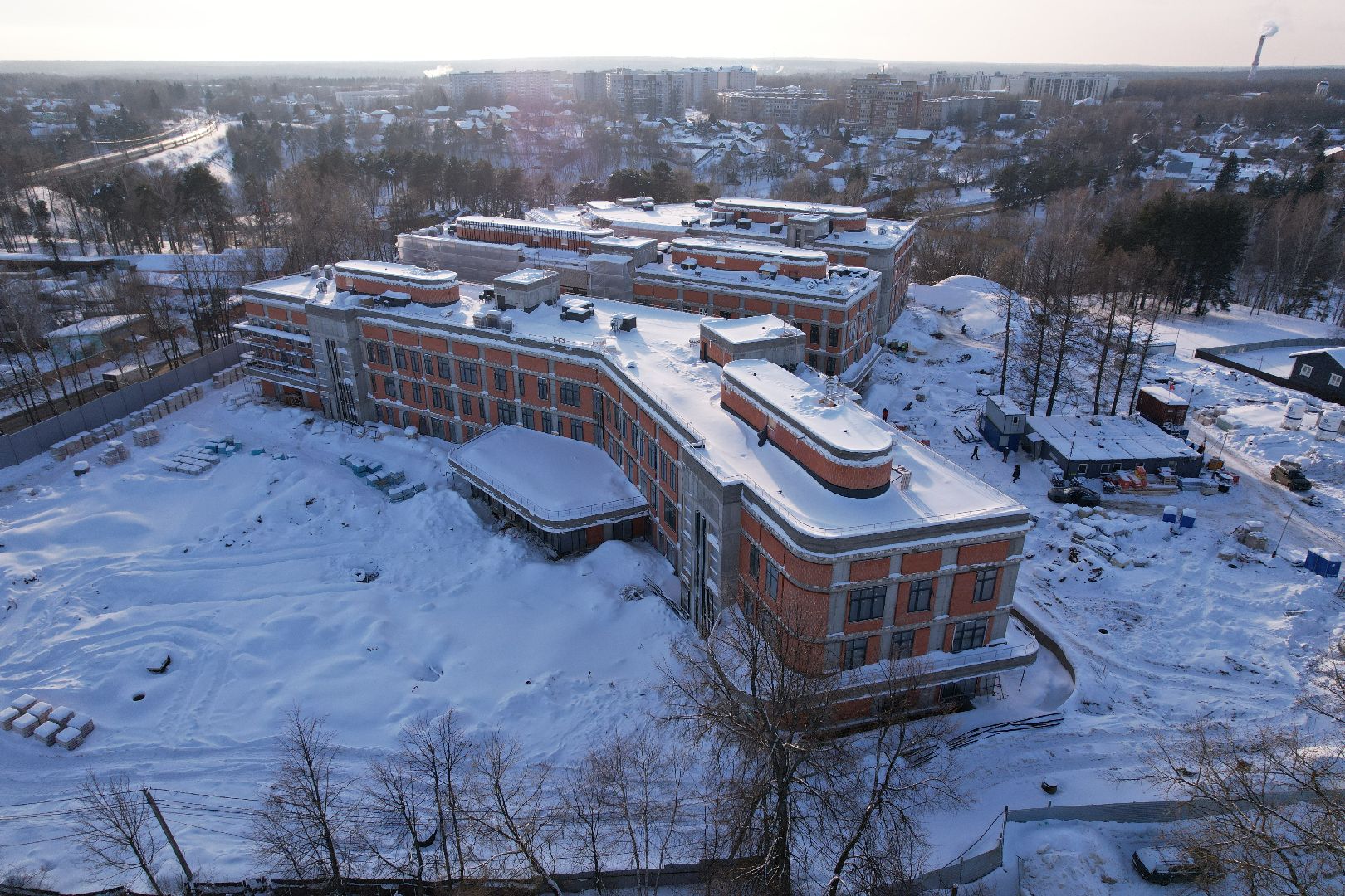 видео с коптера, больница,