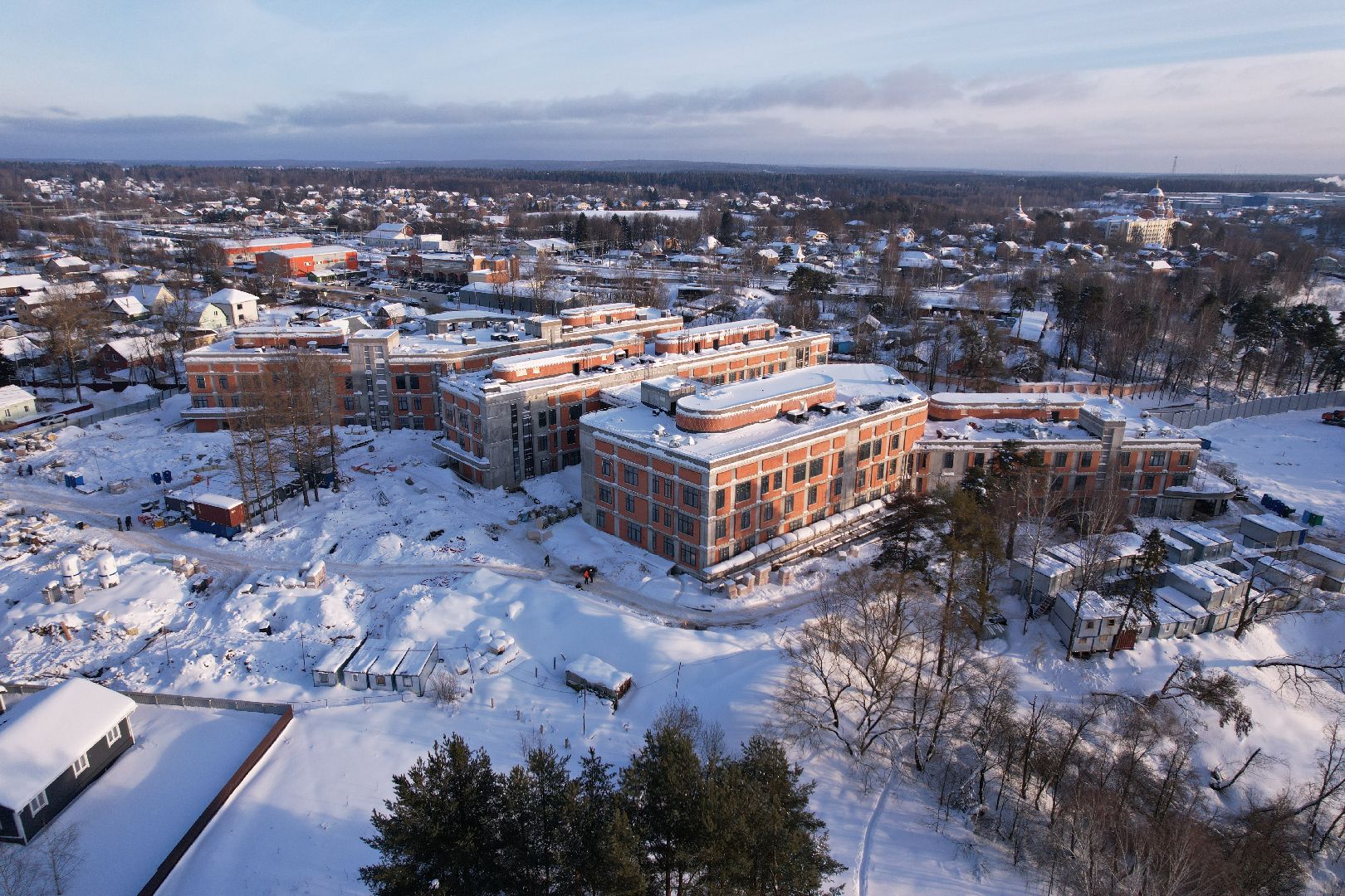 видео с коптера, больница,