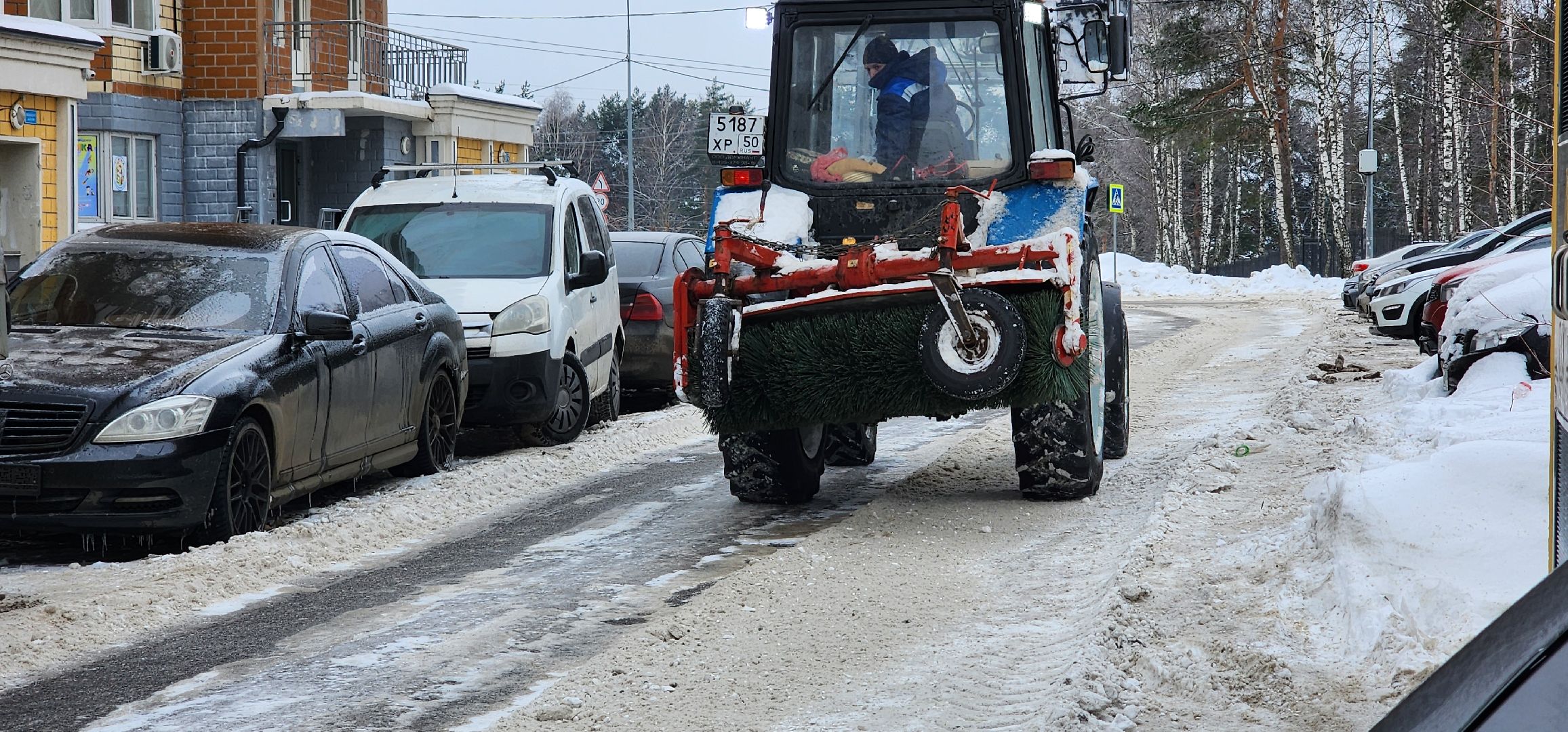 уборка снега, микрорайон Южный, Благосервис, Домодедово,