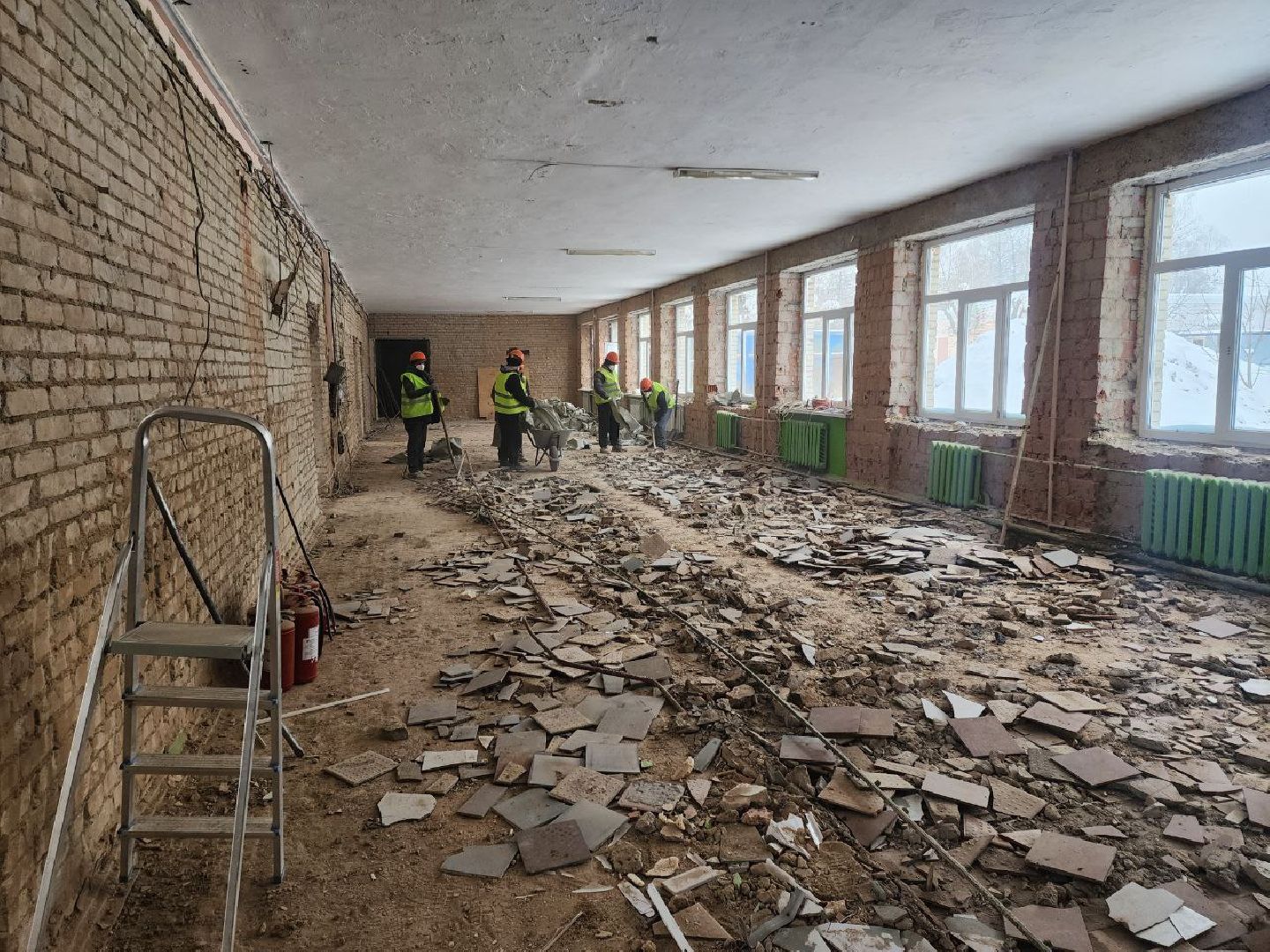 Солнечногорск, Ремонт школы, Первый лицей, капитальный ремонт, демонтажные работы,