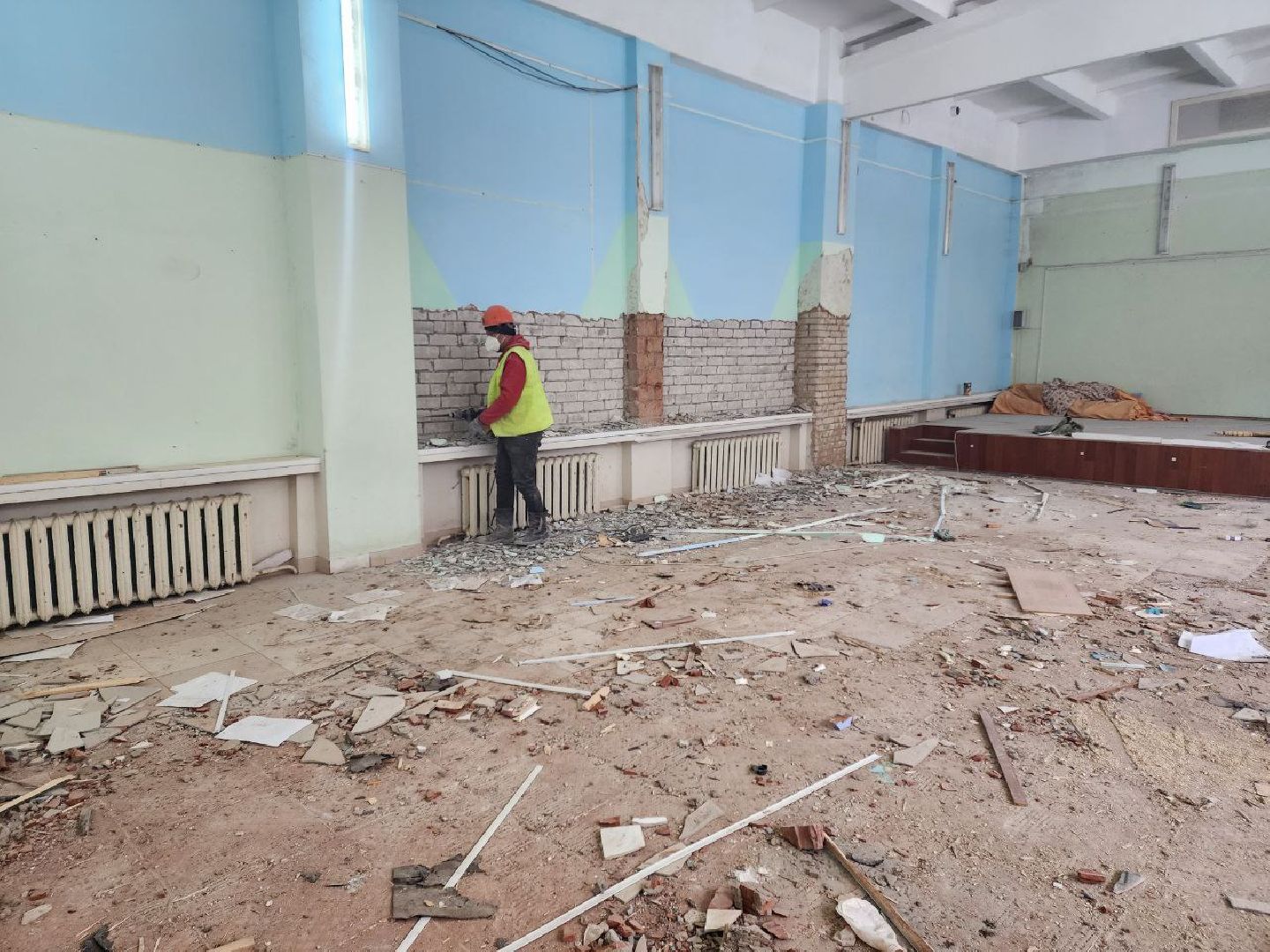 Солнечногорск, Ремонт школы, Первый лицей, капитальный ремонт, демонтажные работы,