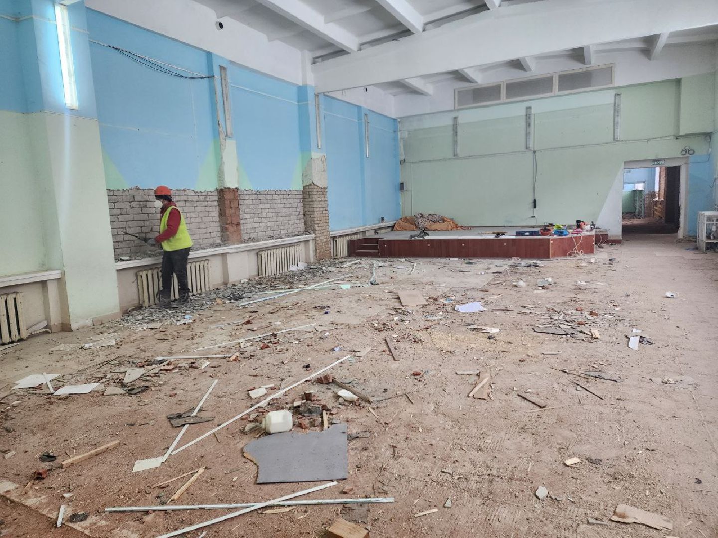 Солнечногорск, Ремонт школы, Первый лицей, капитальный ремонт, демонтажные работы,