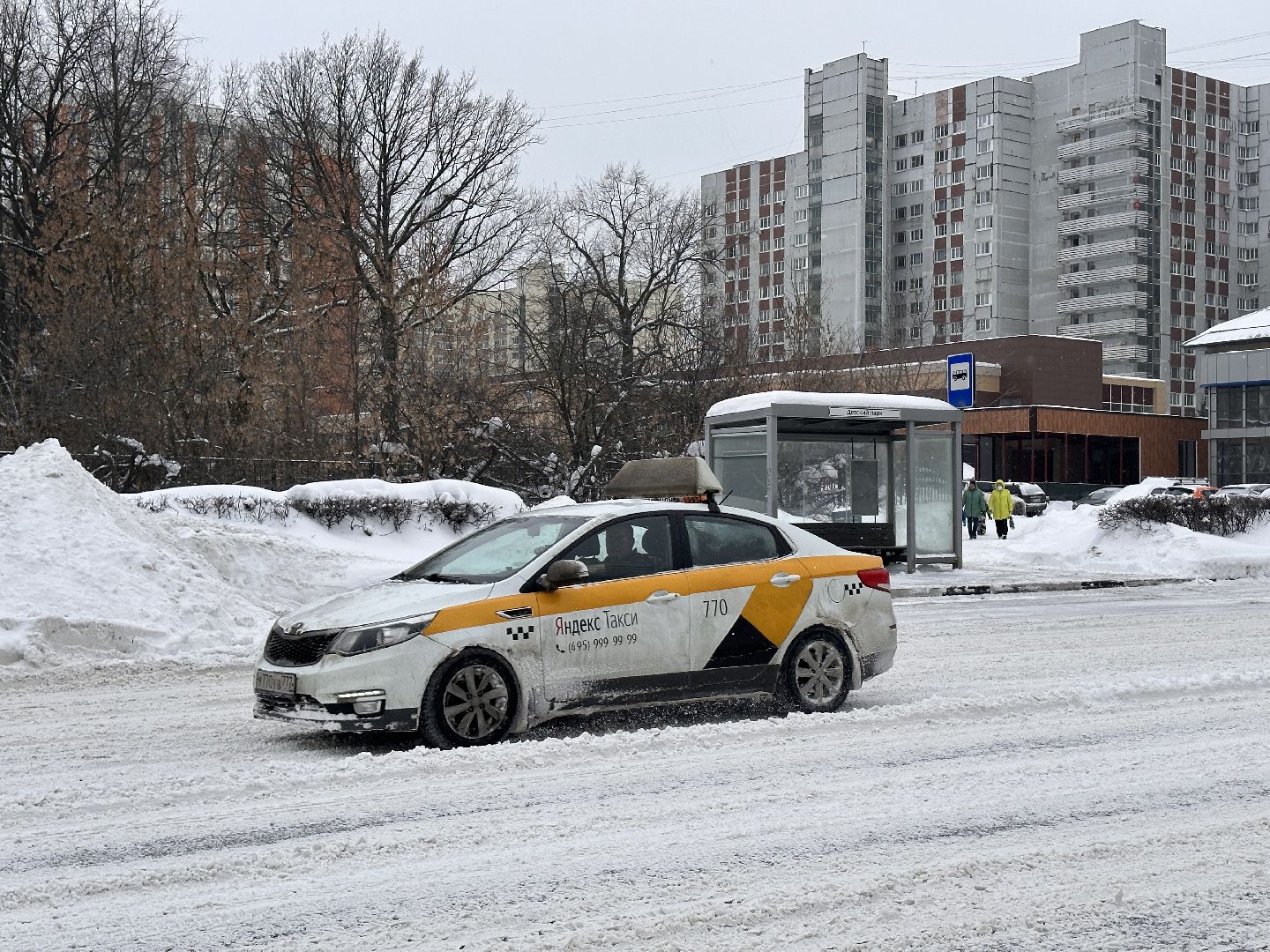 Одинцово, Уборка снега, Метель,