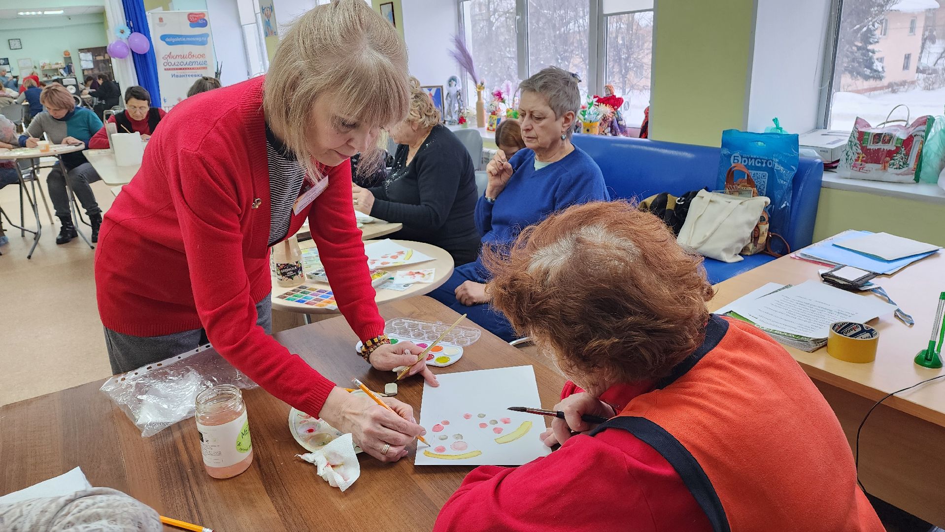 Подмосковье, городской округ пушкинский, Ивантеевка, активное долголетие, живопись,