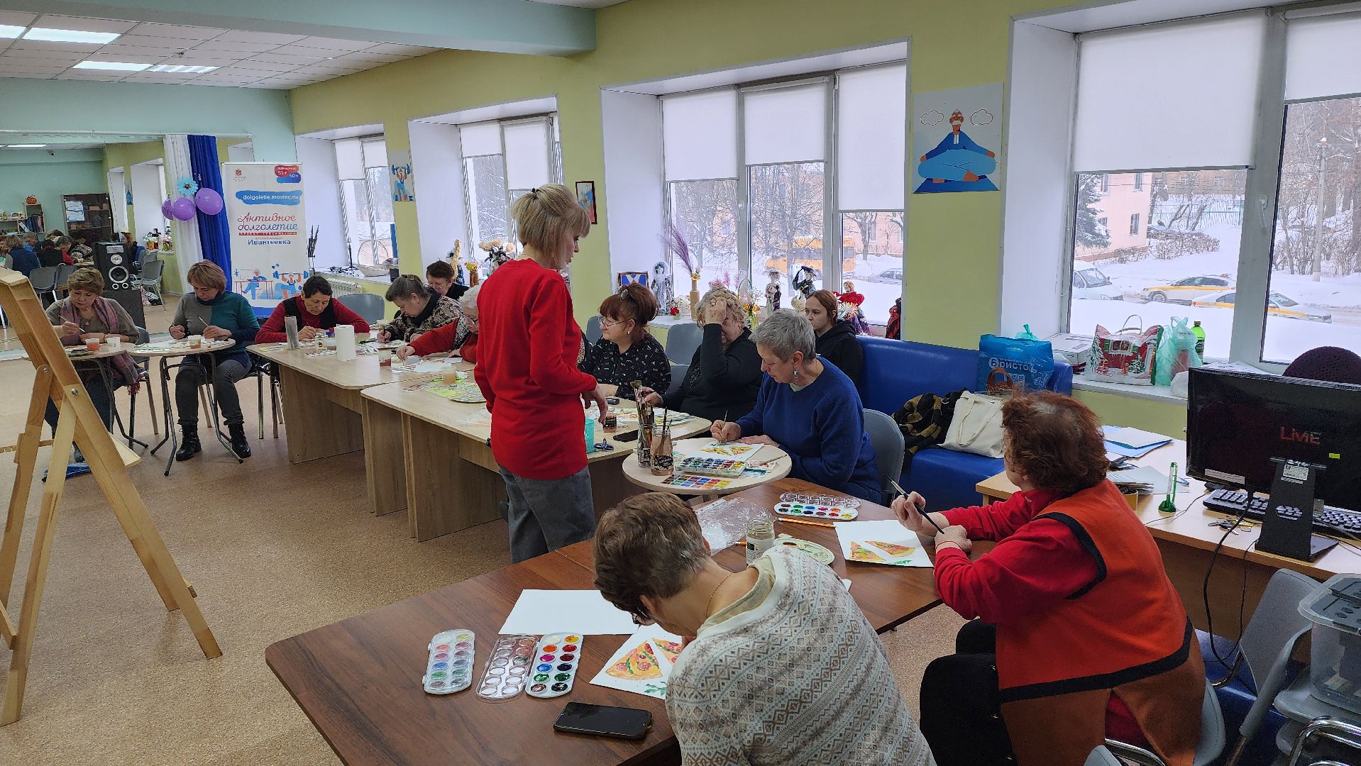 Подмосковье, городской округ пушкинский, Ивантеевка, активное долголетие, живопись,