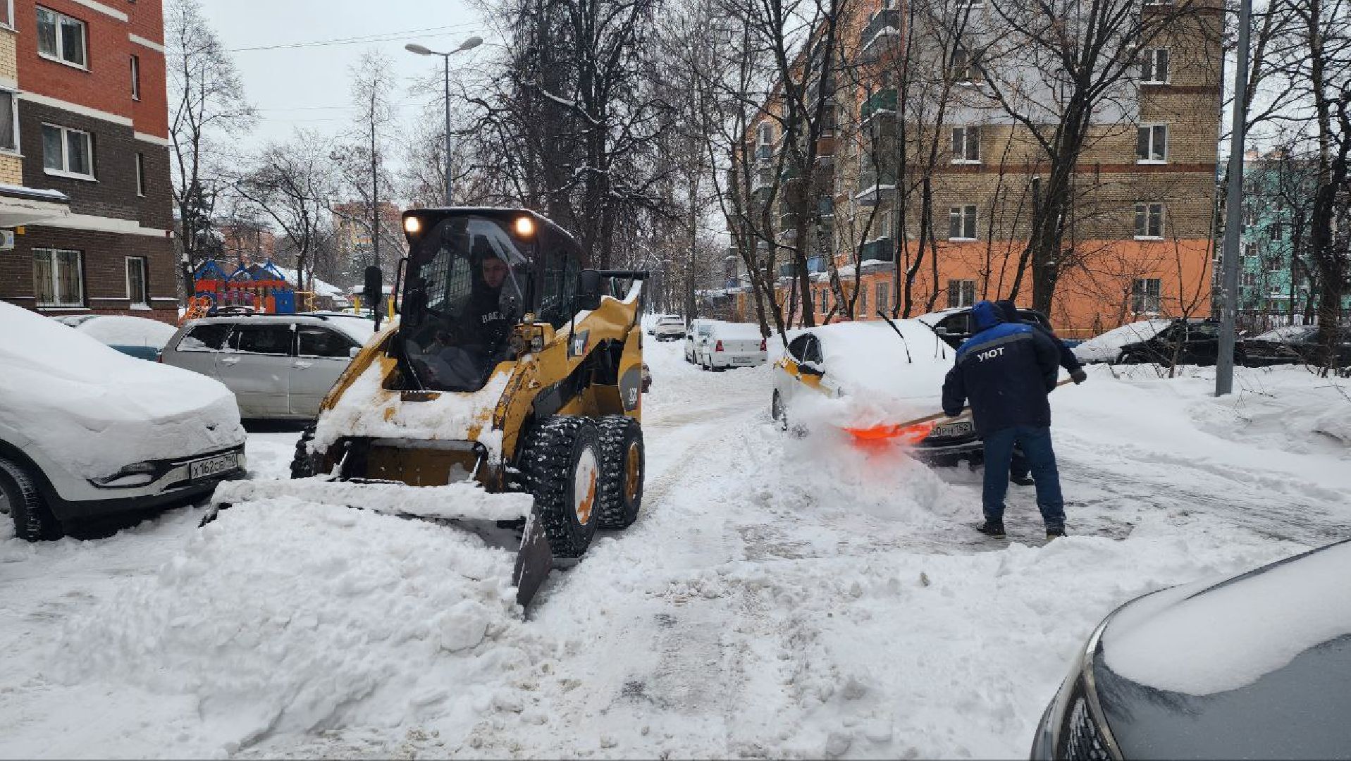 люберцы, уборка снега, снегопад,